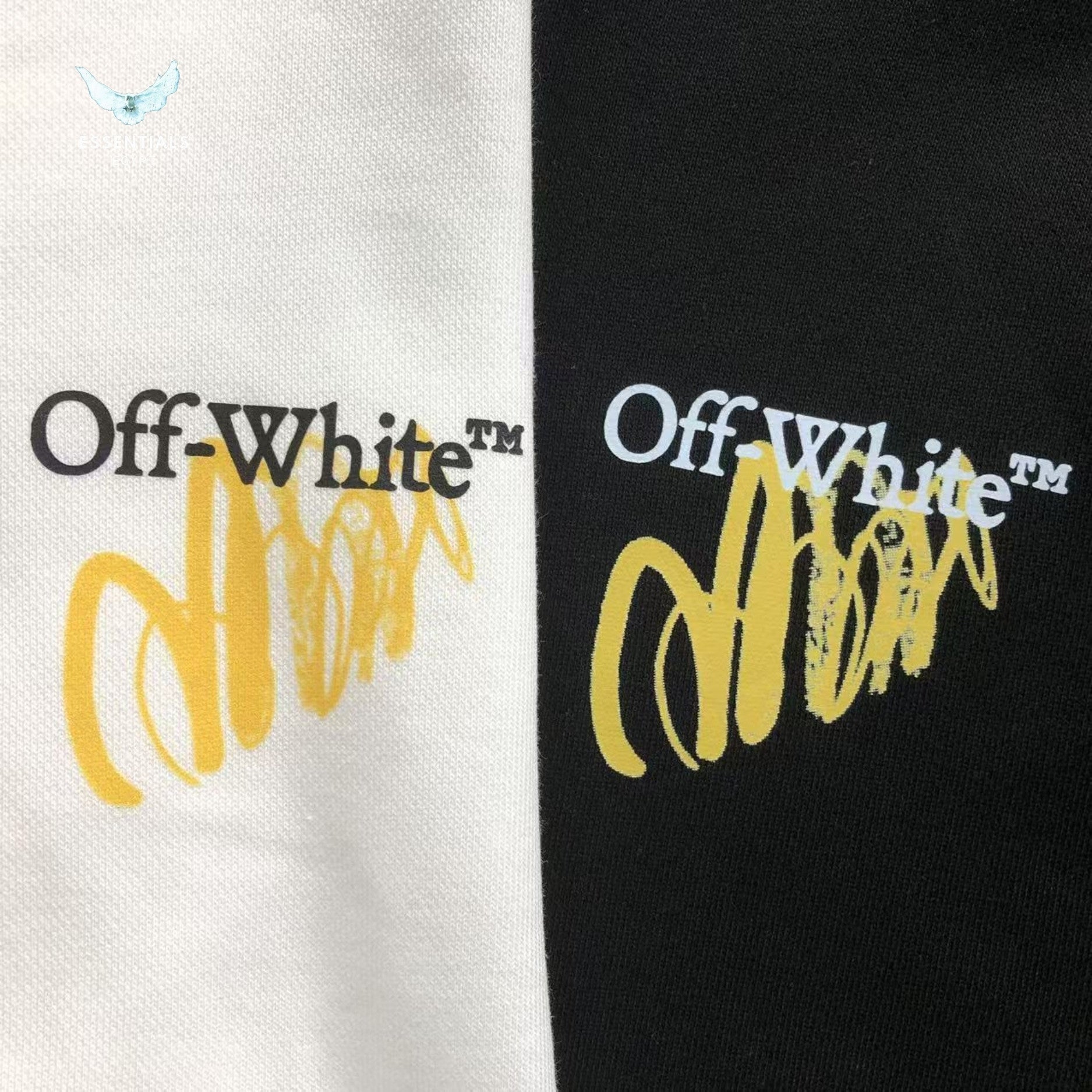 Off - White Hoodie With Golden Arrows - ESSENTIALS EGYPT