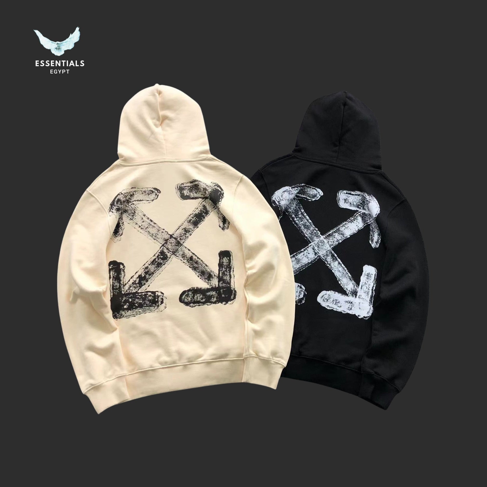 OFF - WHITE HOODIE SPRAY ARROW - ESSENTIALS EGYPT