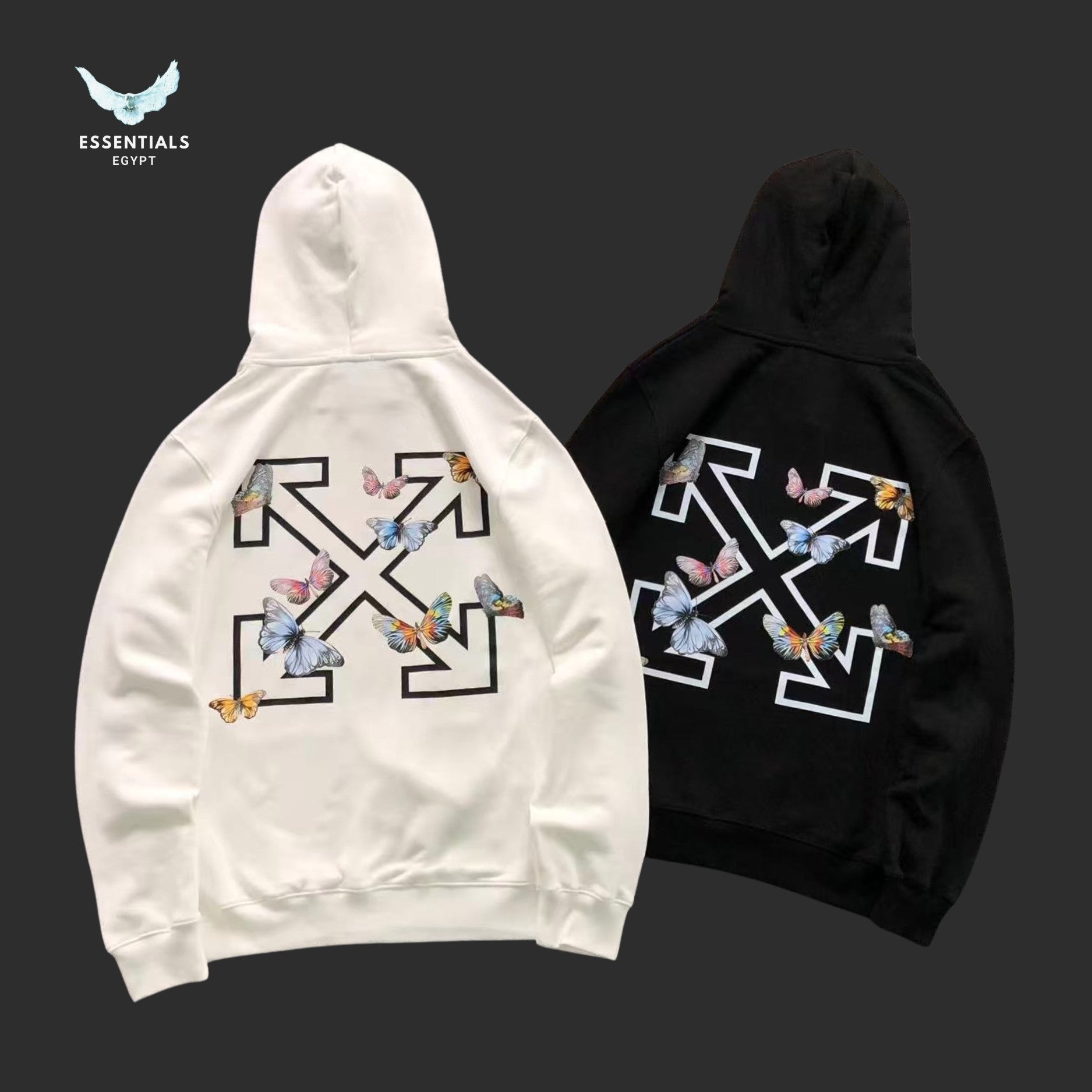 Off - White Arrow Butterfly Hoodie - ESSENTIALS EGYPT