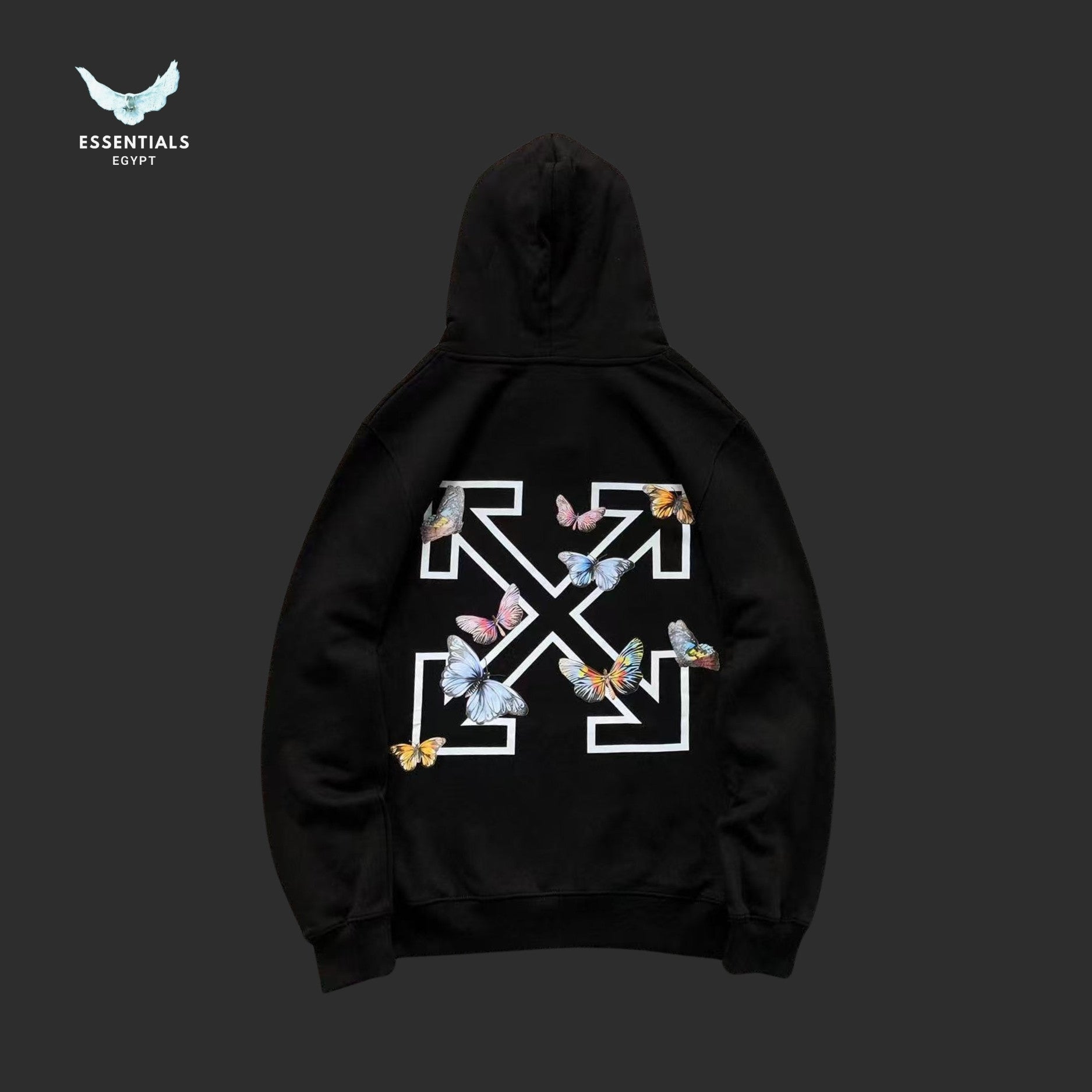 Off - White Arrow Butterfly Hoodie - ESSENTIALS EGYPT