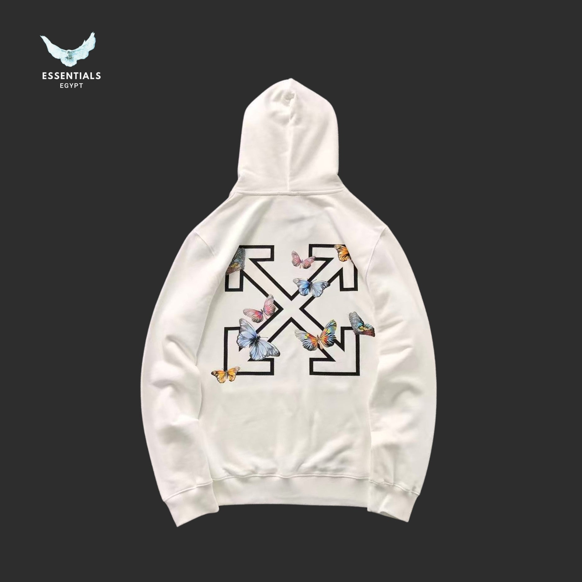 Off - White Arrow Butterfly Hoodie - ESSENTIALS EGYPT