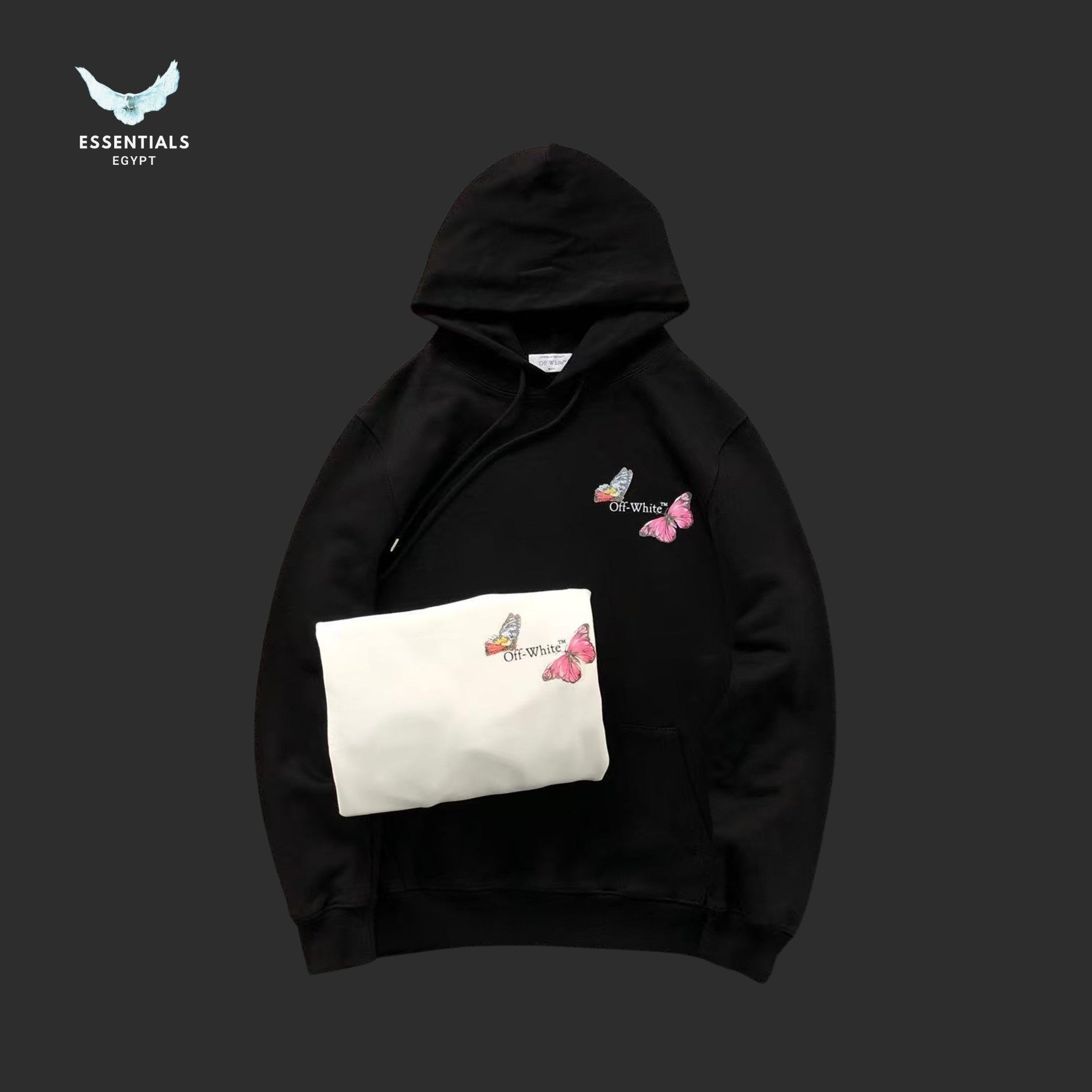Off - White Arrow Butterfly Hoodie - ESSENTIALS EGYPT
