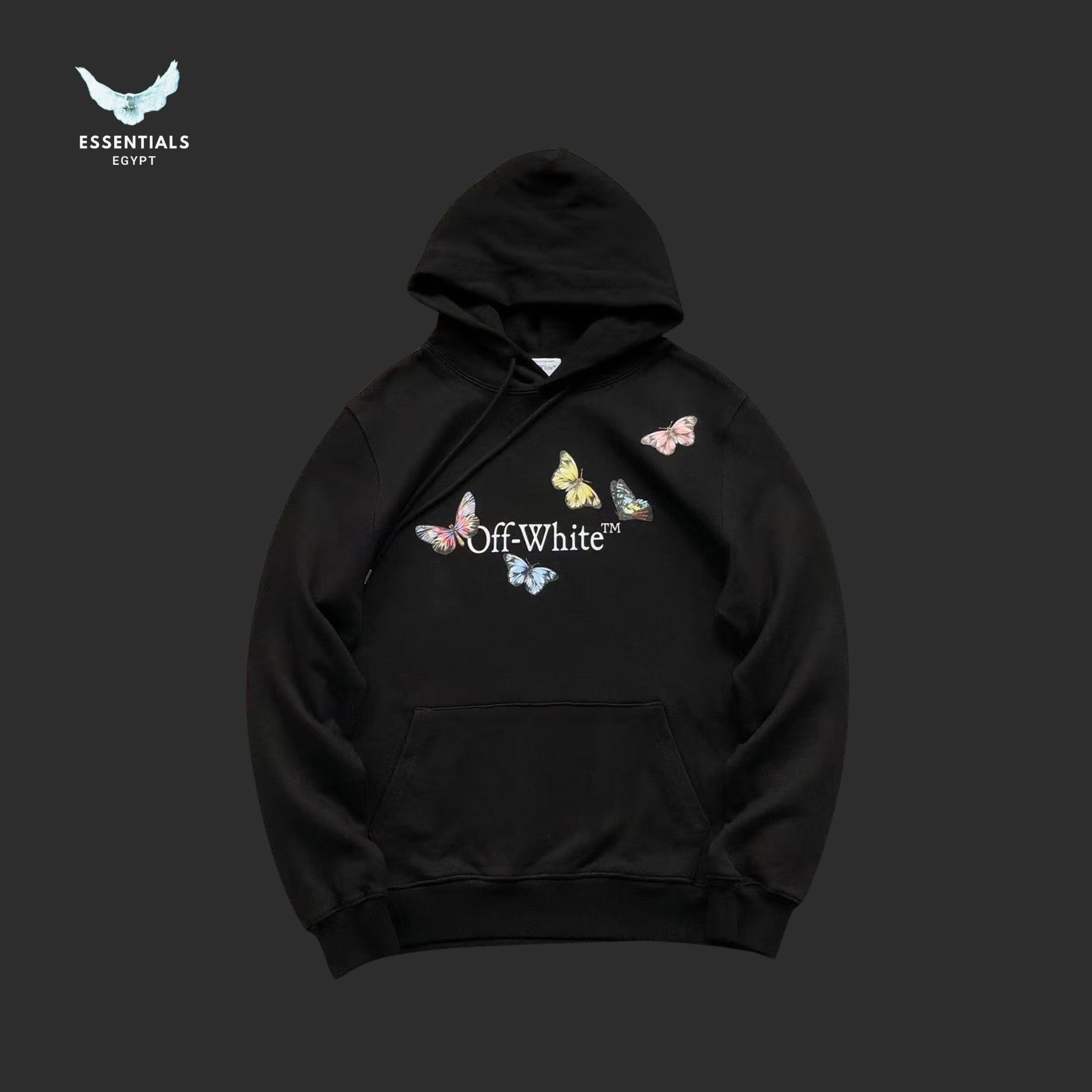 Off - White Bookish Butterfly Hoodie - ESSENTIALS EGYPT