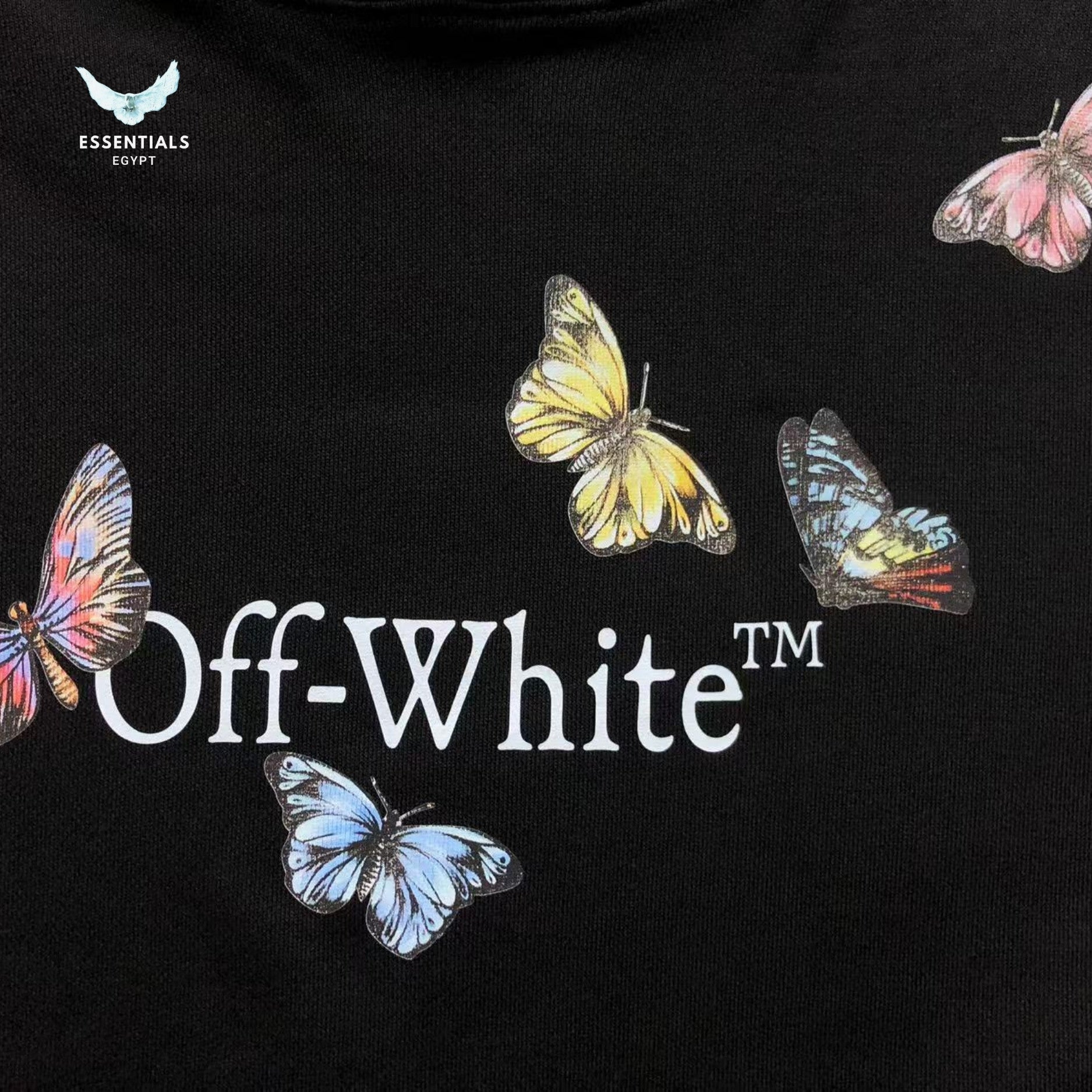 Off - White Bookish Butterfly Hoodie - ESSENTIALS EGYPT