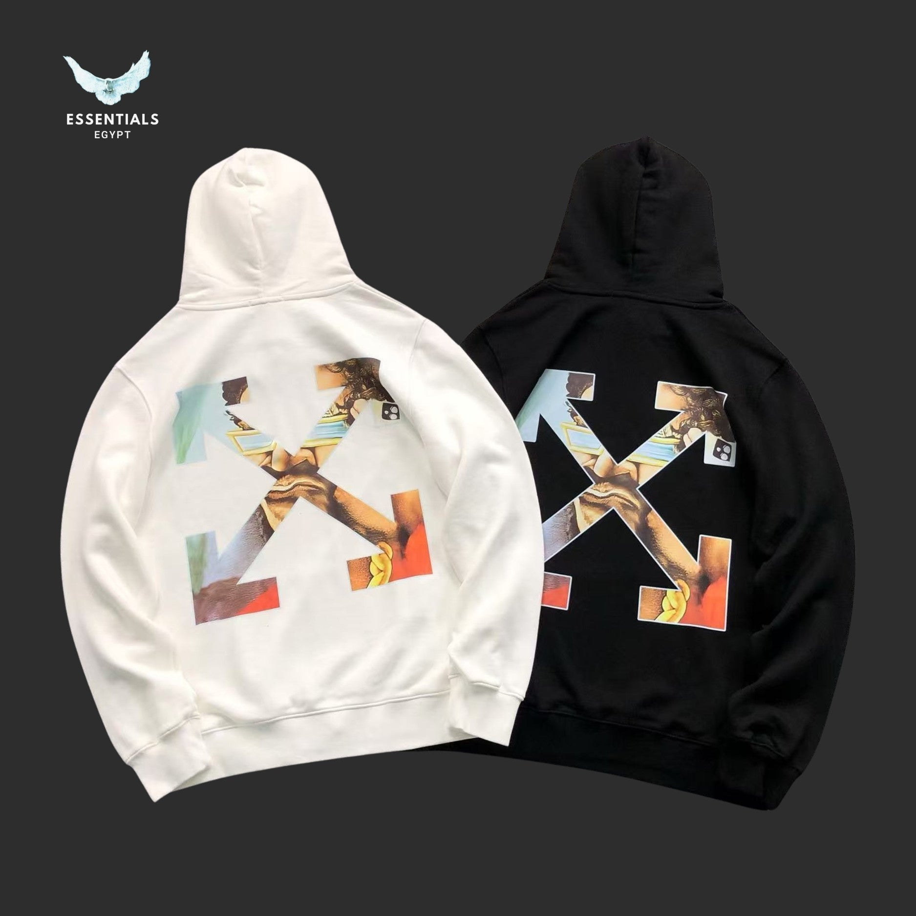 Off - White Barber Arrow Hoodie - ESSENTIALS EGYPT