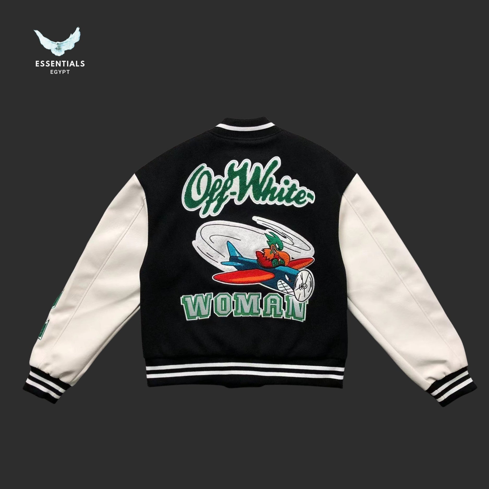 Off White Varsity Jacket - ESSENTIALS EGYPT