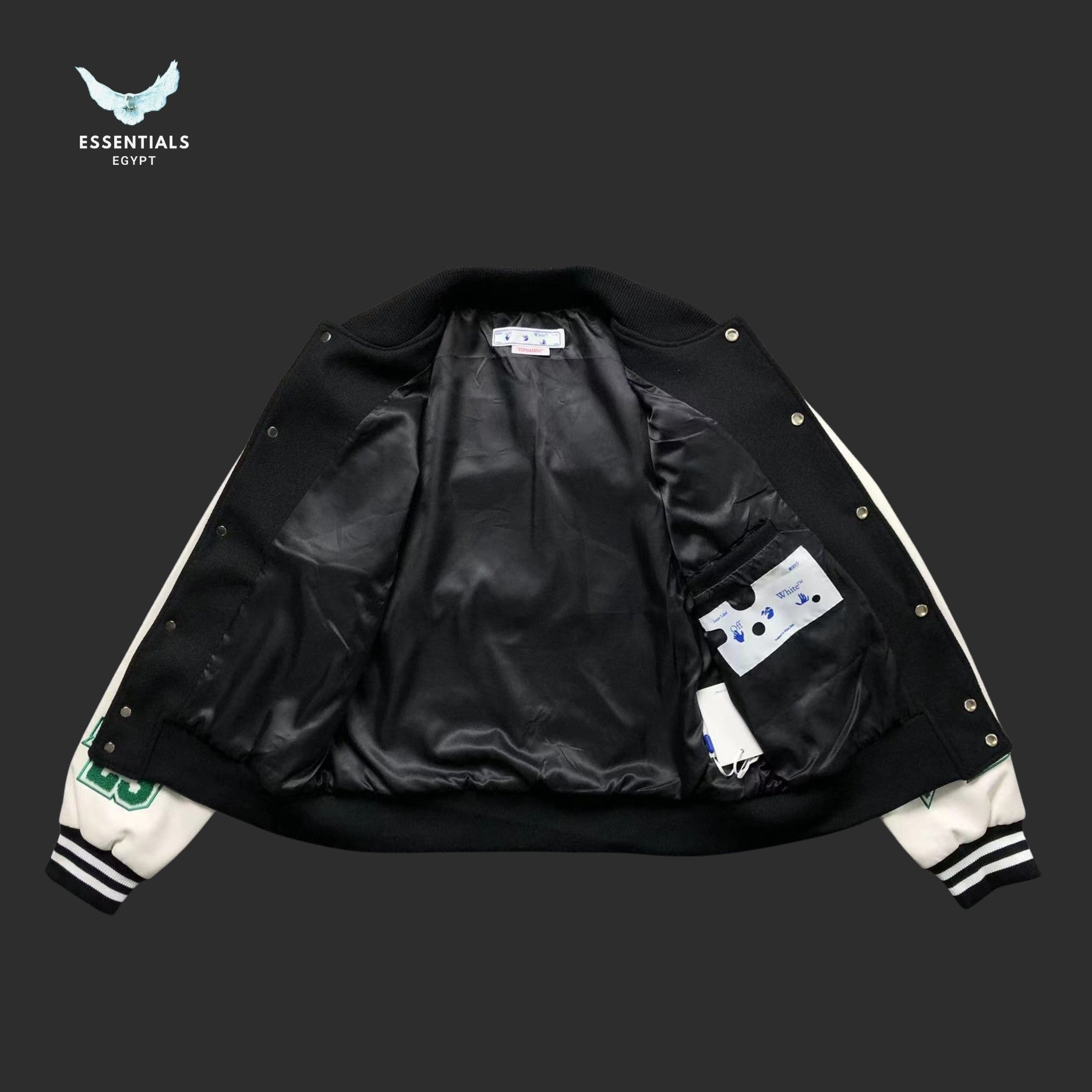 Off White Varsity Jacket - ESSENTIALS EGYPT