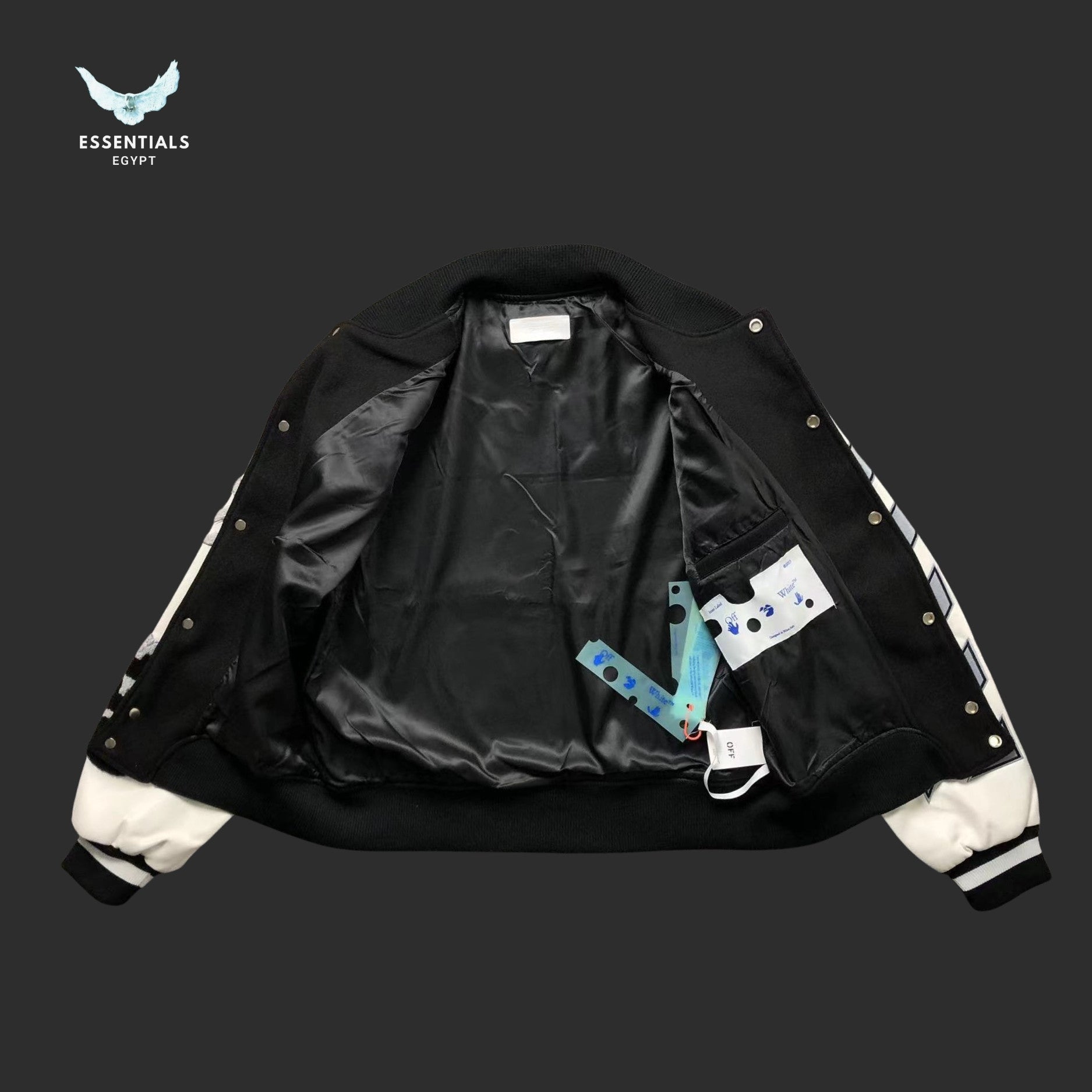 Off White Varsity Jacket - ESSENTIALS EGYPT