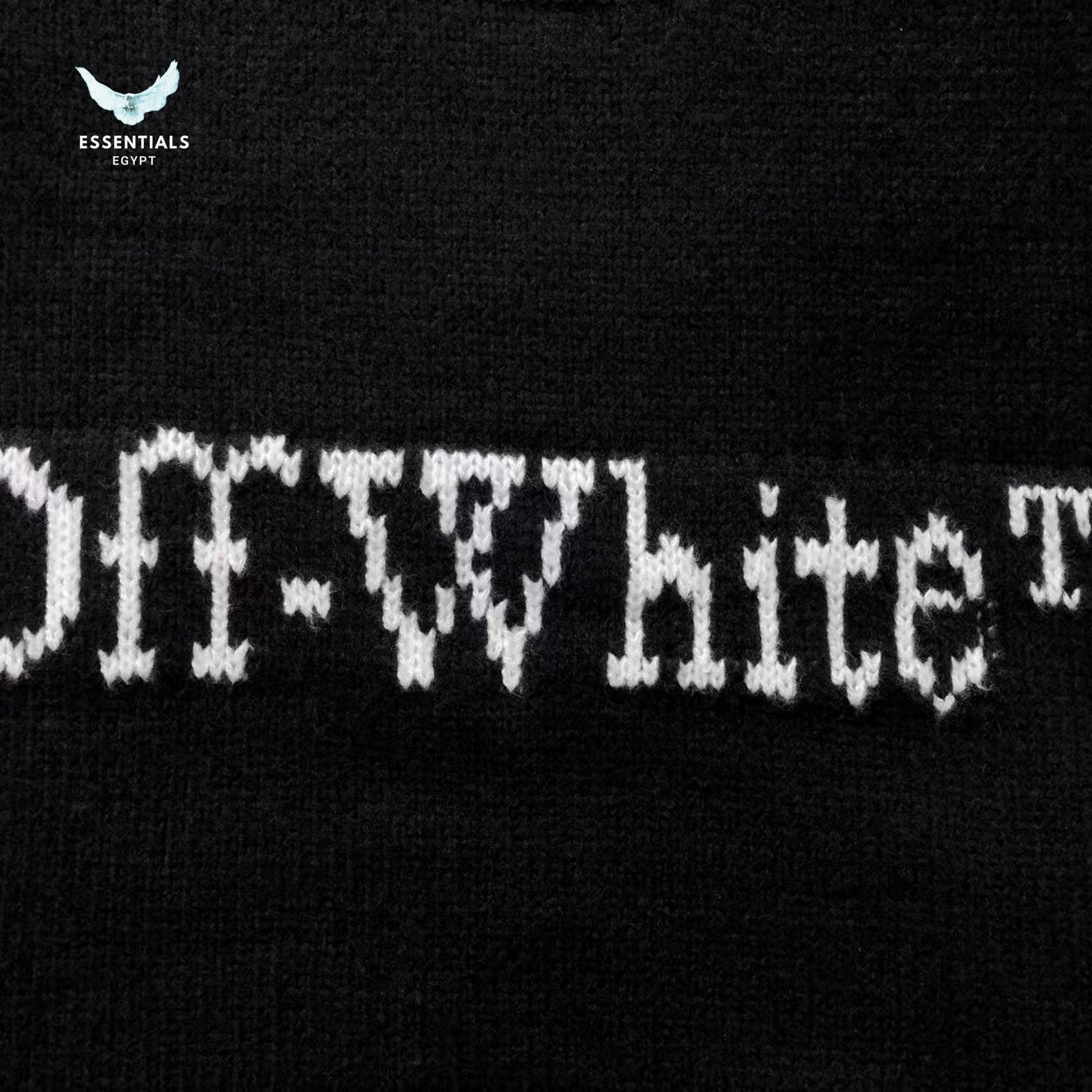 Off - White Black Big Chunky Sweatshirt - ESSENTIALS EGYPT
