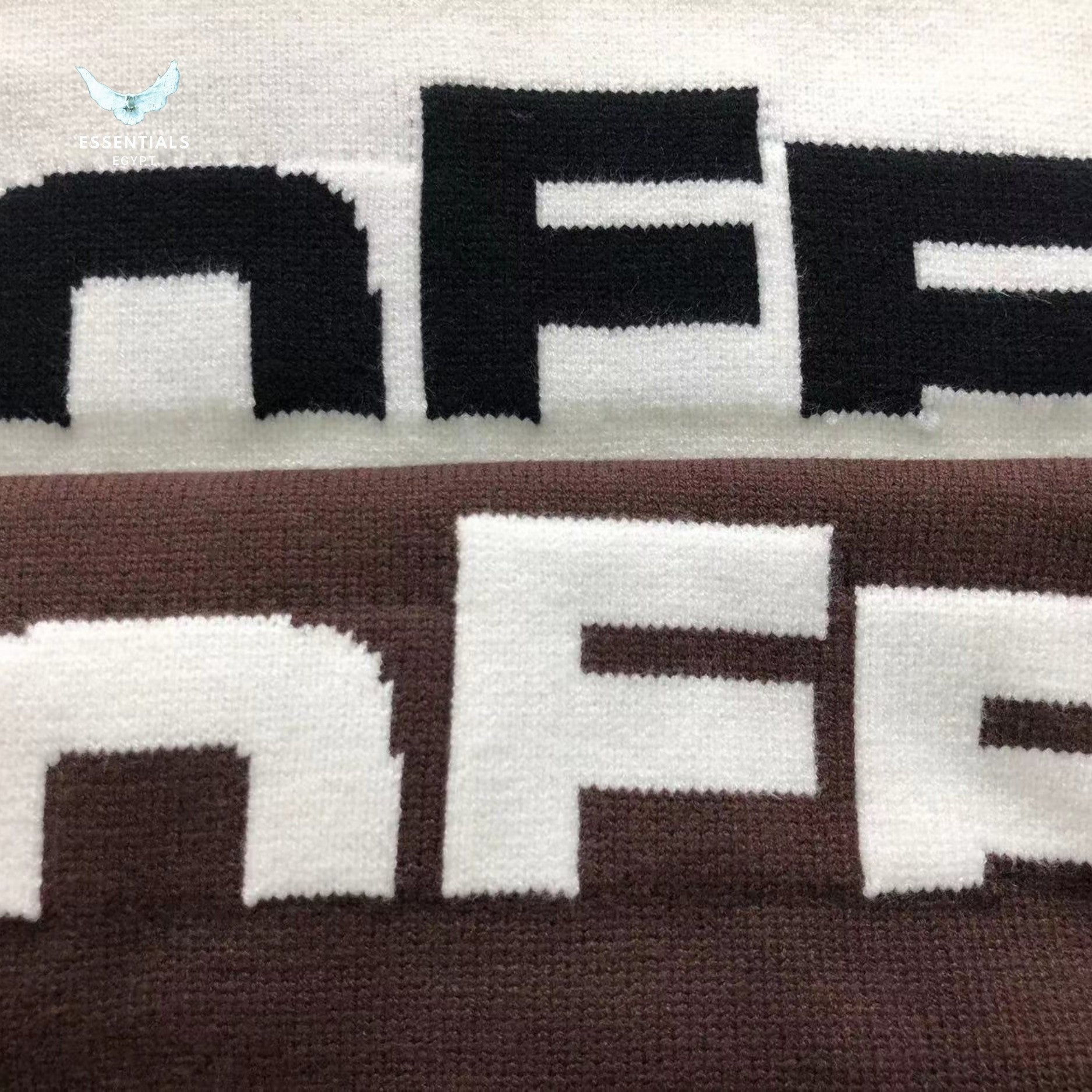 Off - White White Off Split Knit Sweatshirt - ESSENTIALS EGYPT