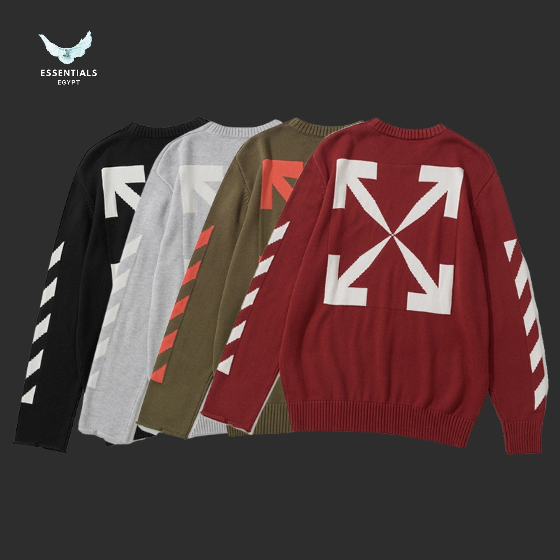 Off - White Arrows Knit Sweater - ESSENTIALS EGYPT