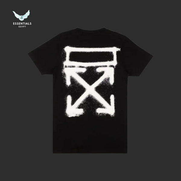 Off - White Spray Marker Slim Tee – Black - ESSENTIALS EGYPT