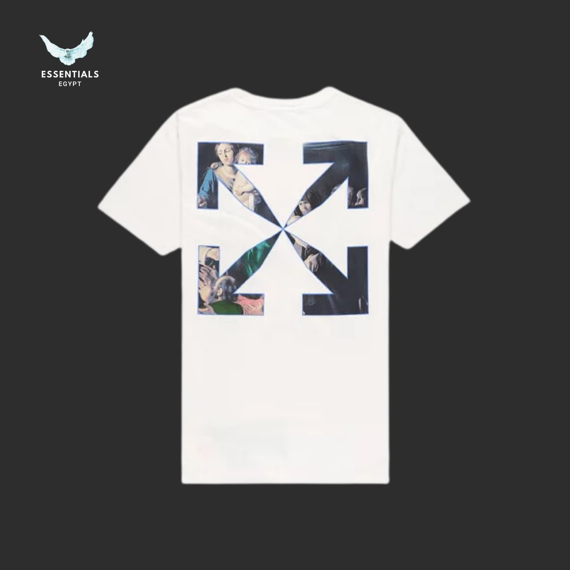 Off-White Caravaggio Paint Slim Tee 'White_Black'