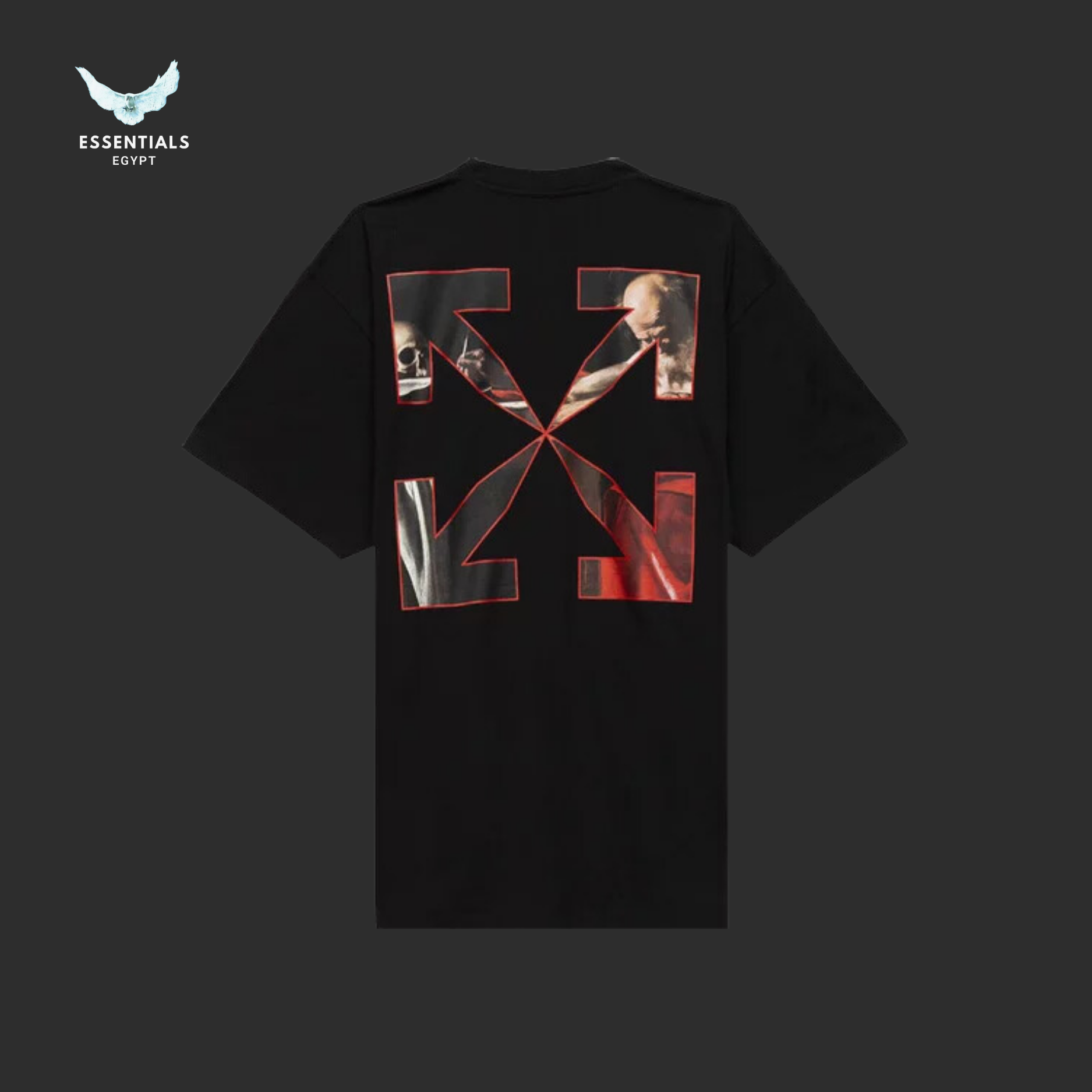 Off-White Caravaggio Short-Sleeve Over Tee 'Black_Red'