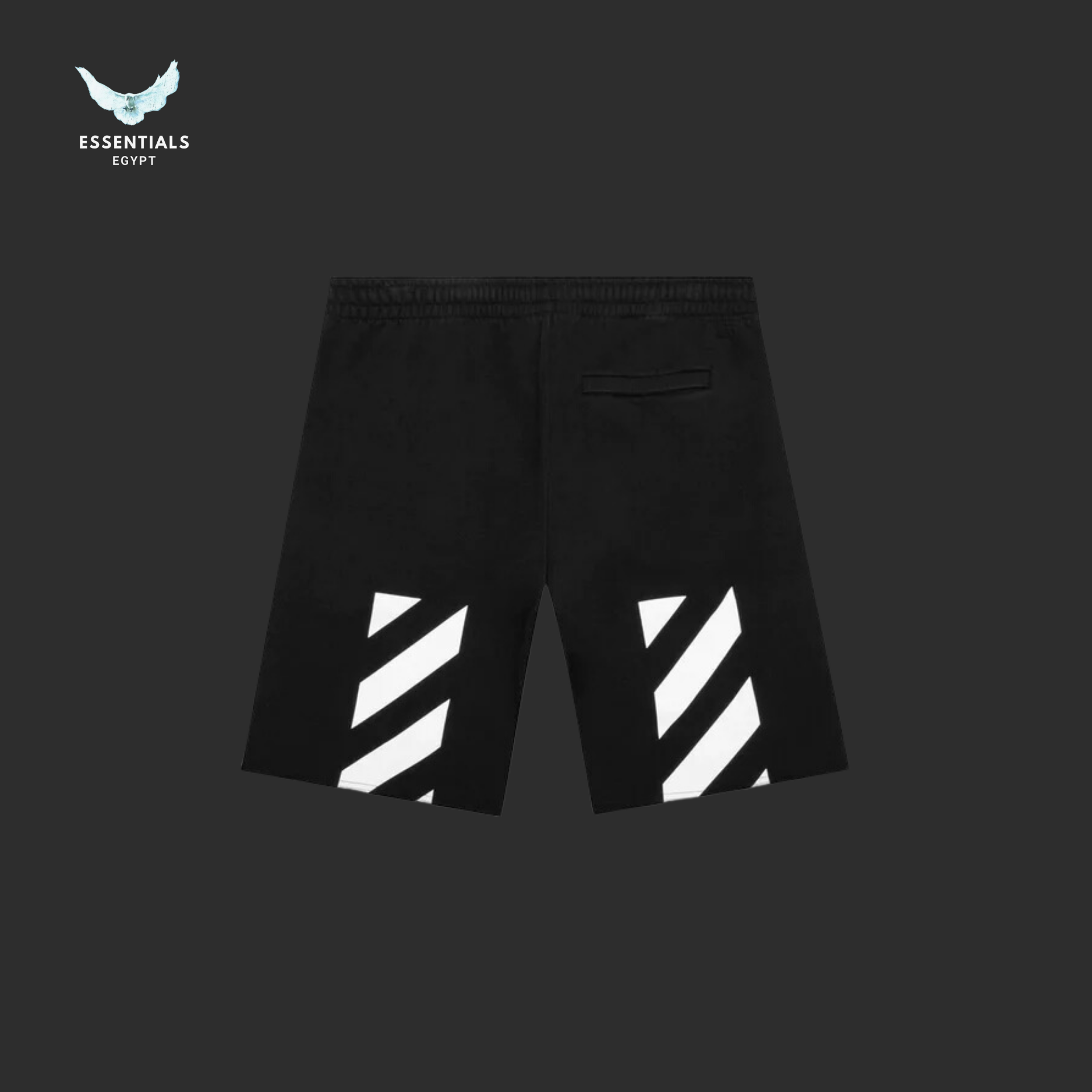 Off-White Diag Helvetica Sweatshort 'Black_White'