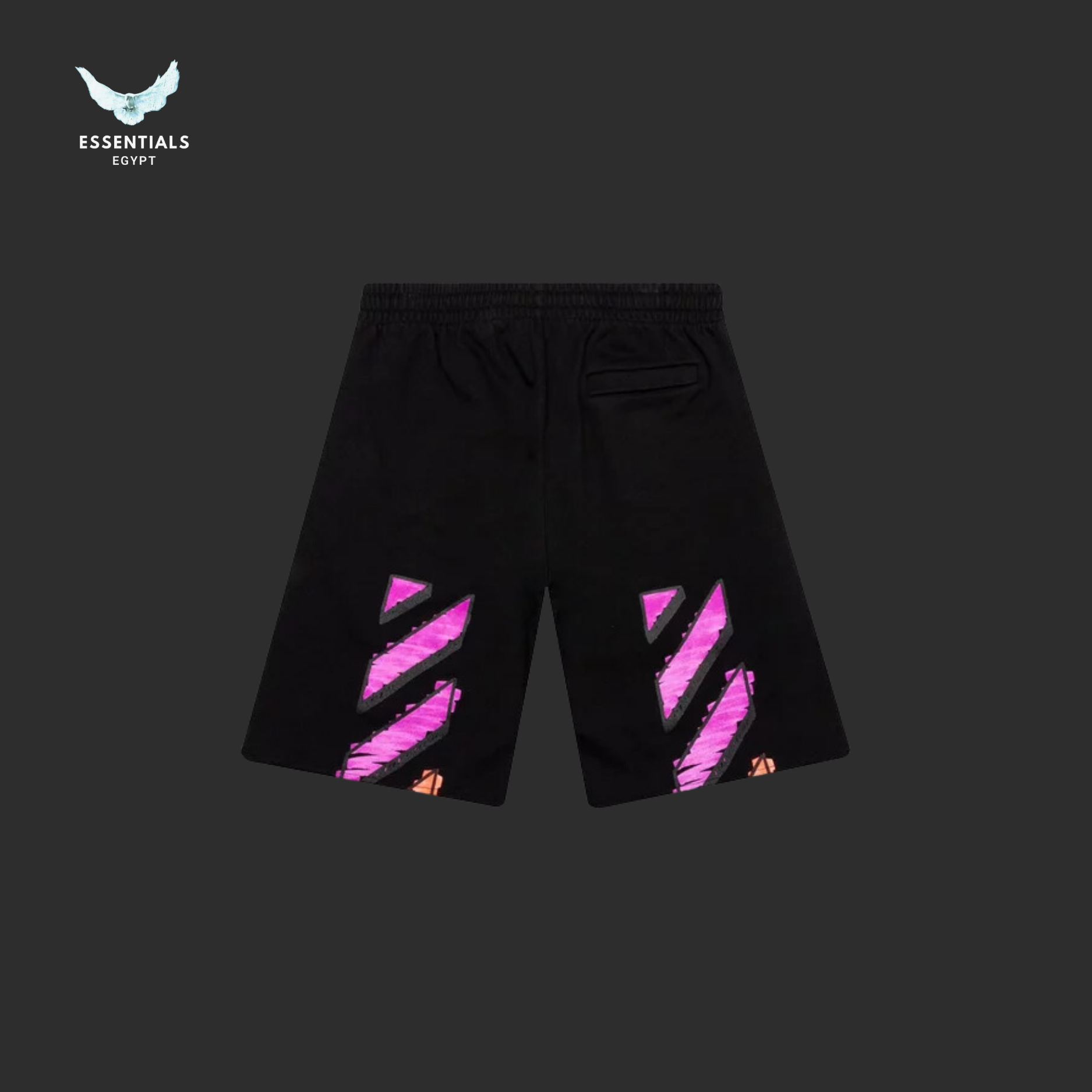 Off-White Marker Sweatshorts 'Black_Fuchsia'