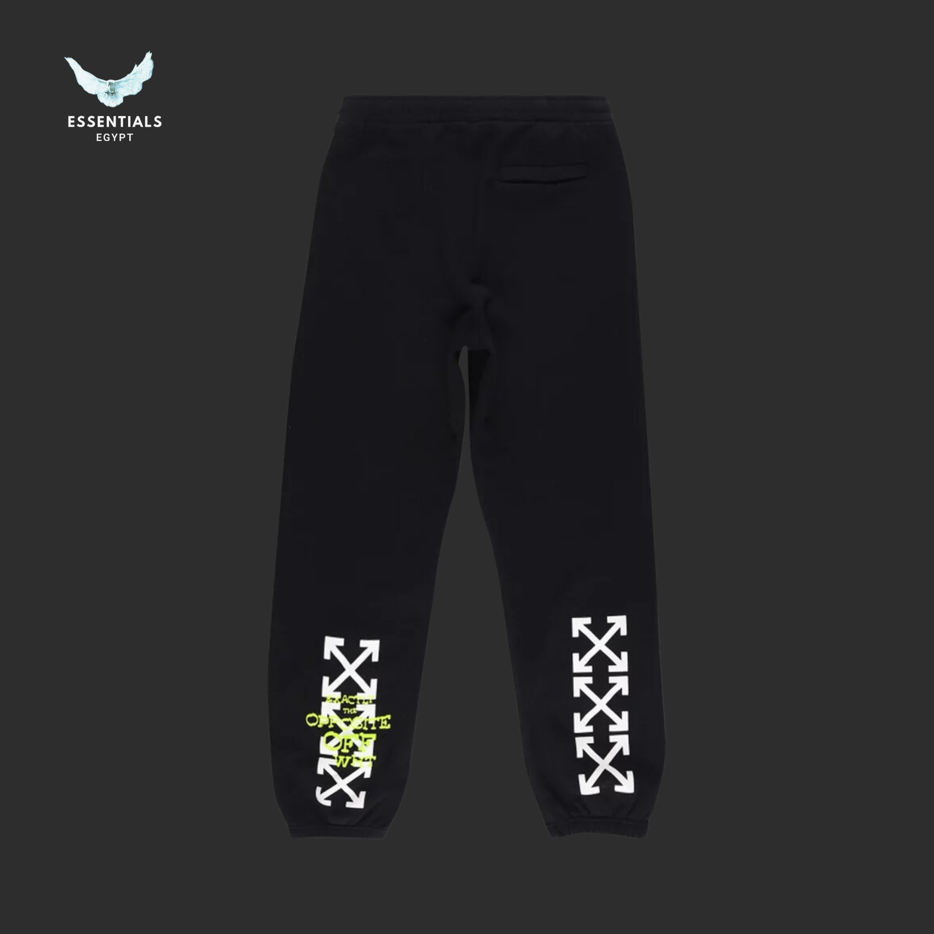 Off-White Opposite Arrow Slim Sweatpants 'Black_Lime'
