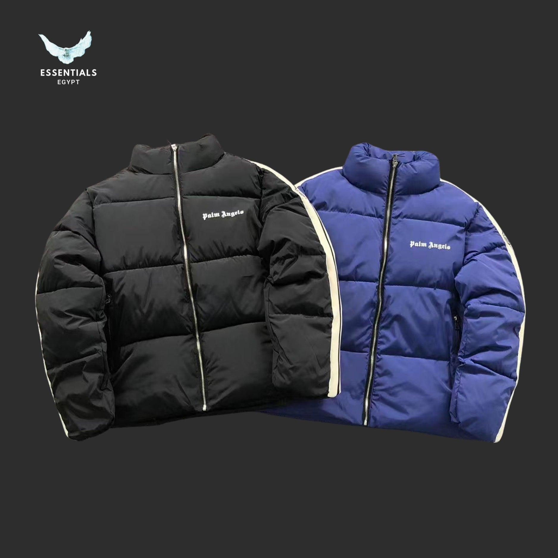 Palm Angels Side-Stripe Puffer Jacket