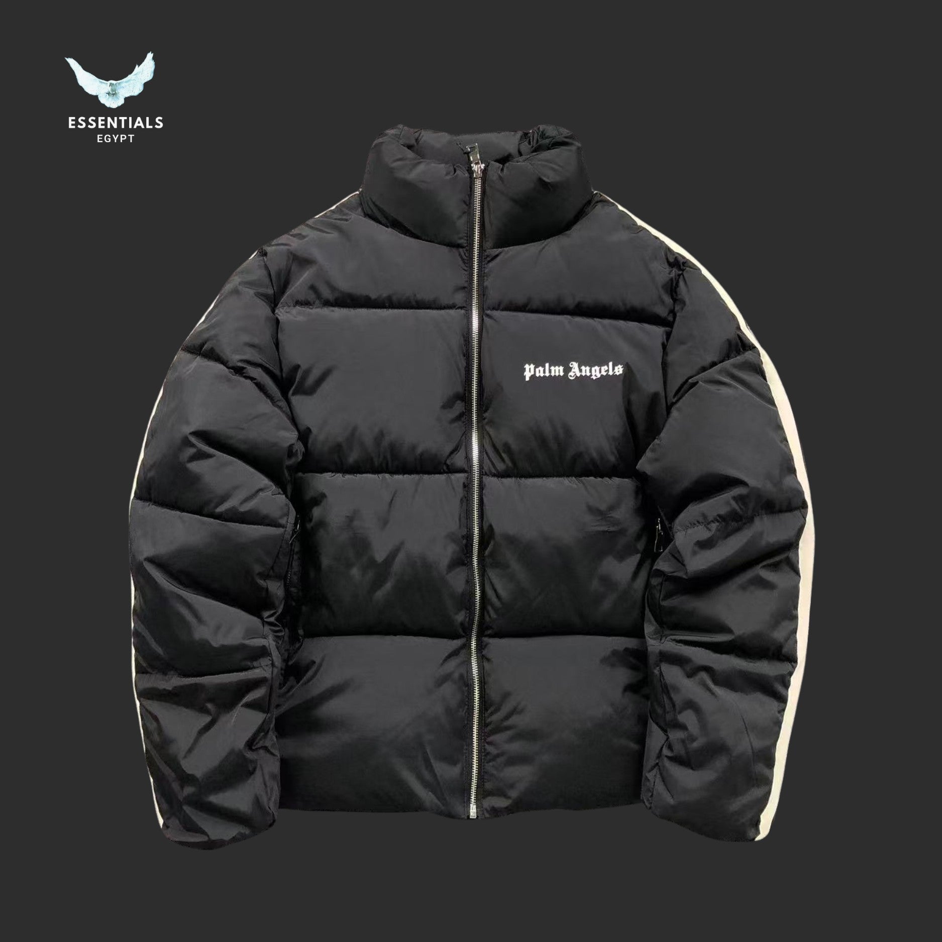 Palm Angels Side-Stripe Puffer Jacket