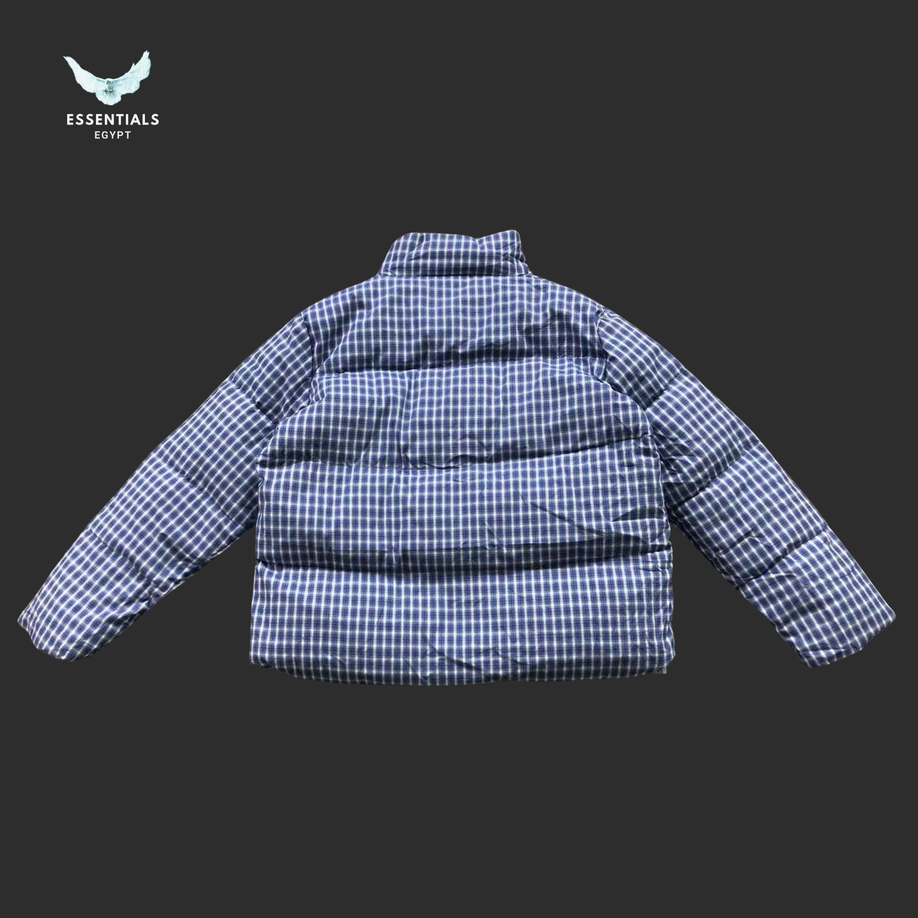 Ralph Lauren Down Jacket – Blue Checkered Puffer