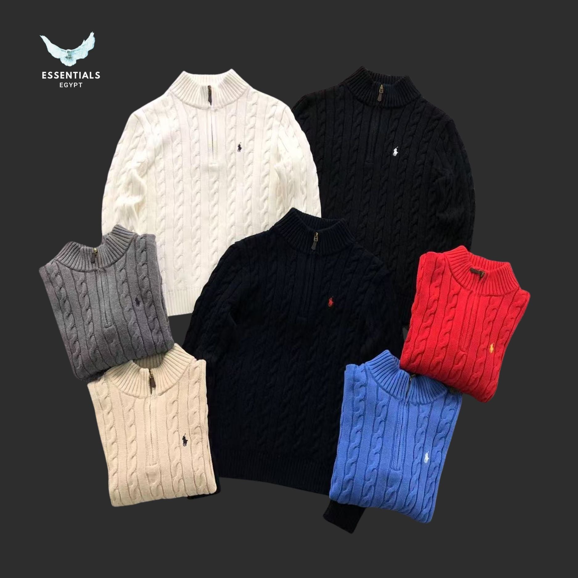 Ralph Lauren Cable - Knit Sweater – Signature Collection - ESSENTIALS EGYPT