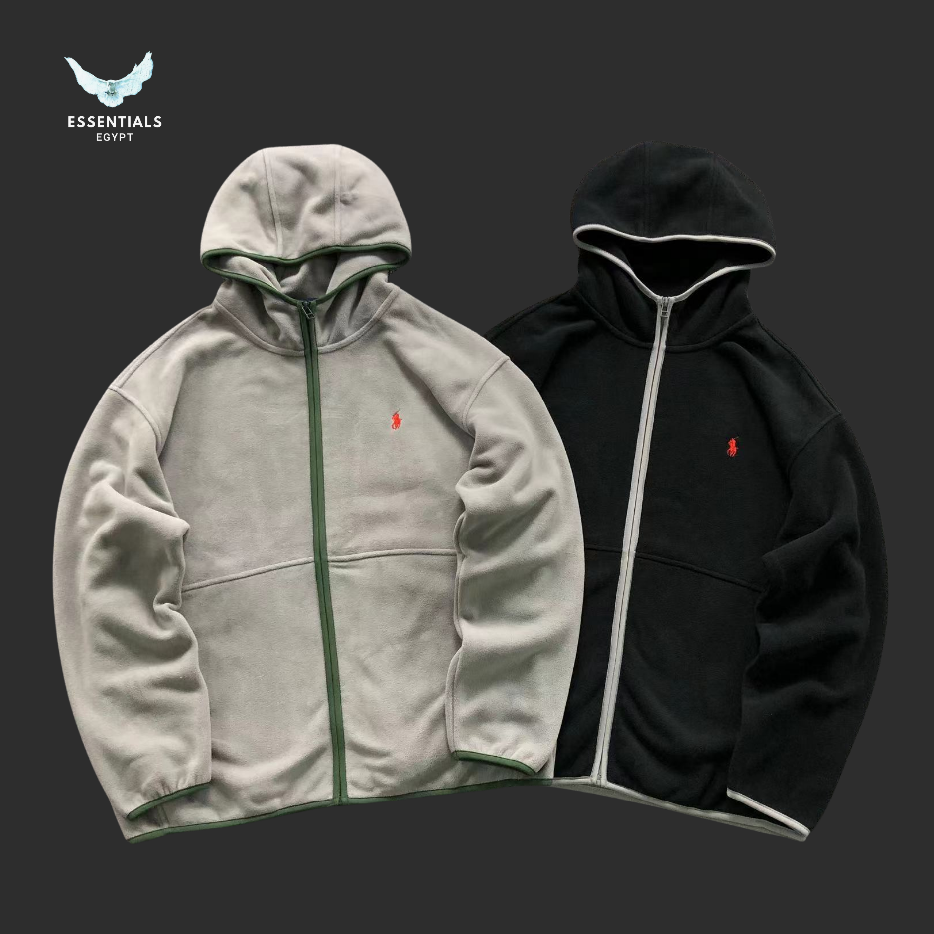 Ralph Lauren Full-Zip Fleece Jacket – Pony Logo