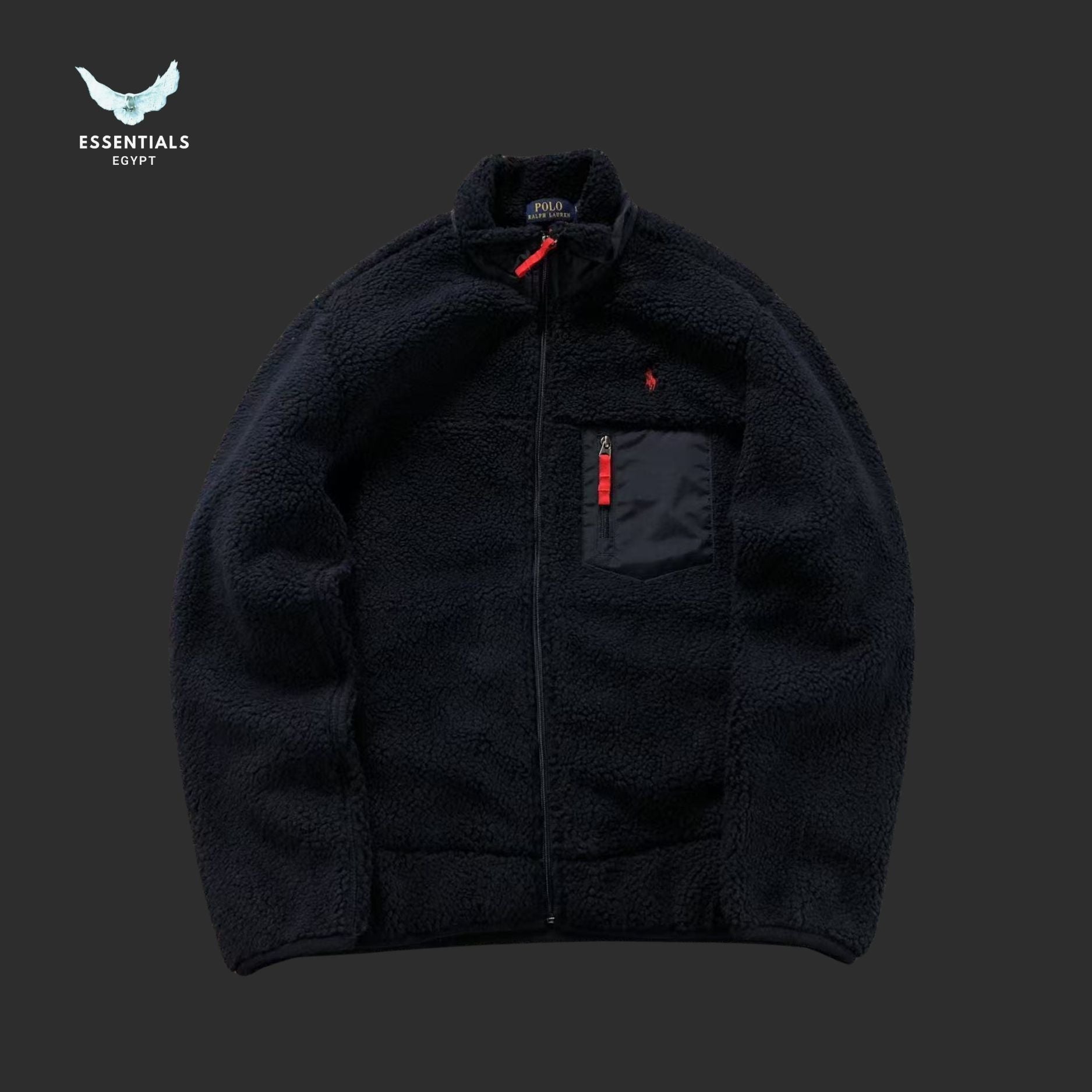 Ralph Lauren Fleece Jacket – Multi - Color Sherpa - ESSENTIALS EGYPT