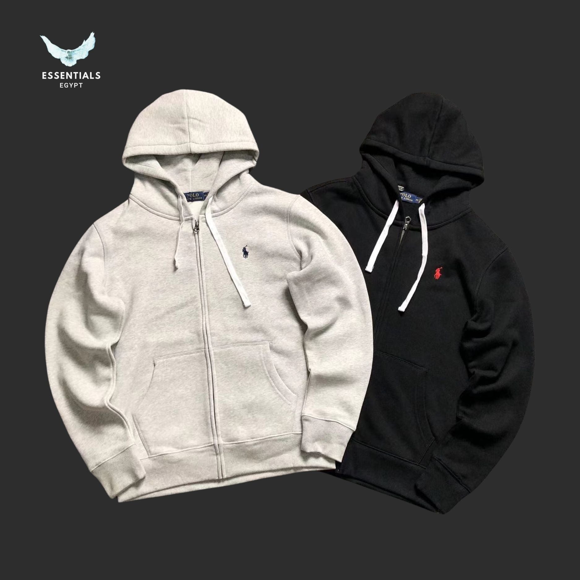 Ralph Lauren Hoodie – Light Grey Classic Edition