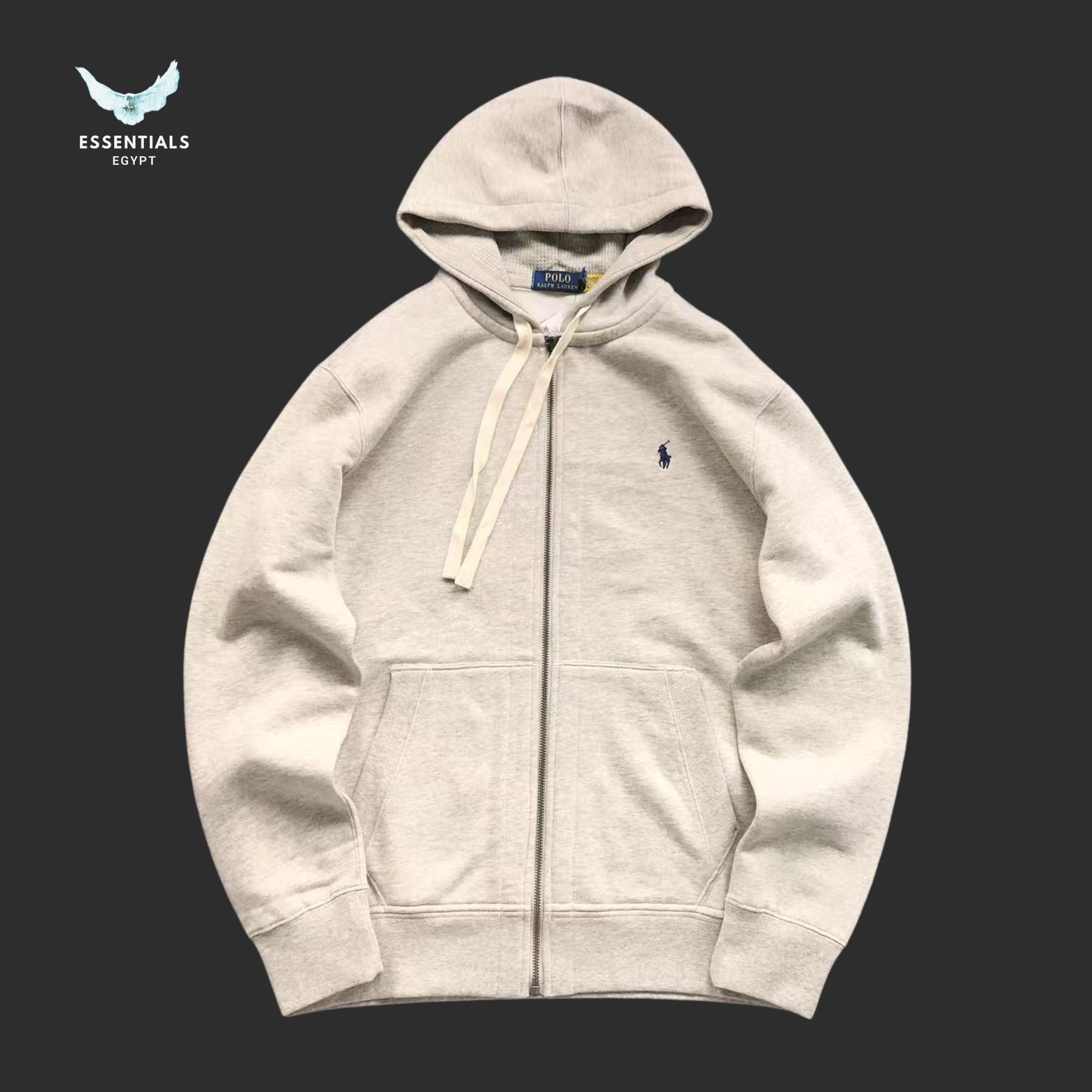 Ralph Lauren Zip Hoodie – Grey & Black