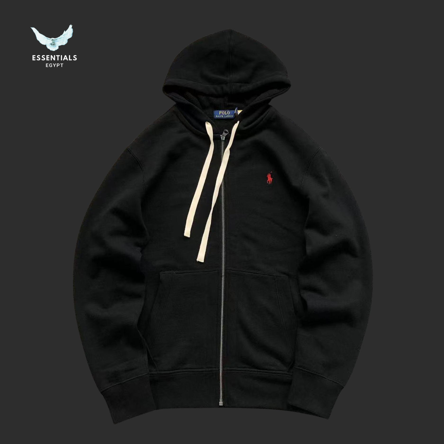 Ralph Lauren Zip Hoodie – Grey & Black