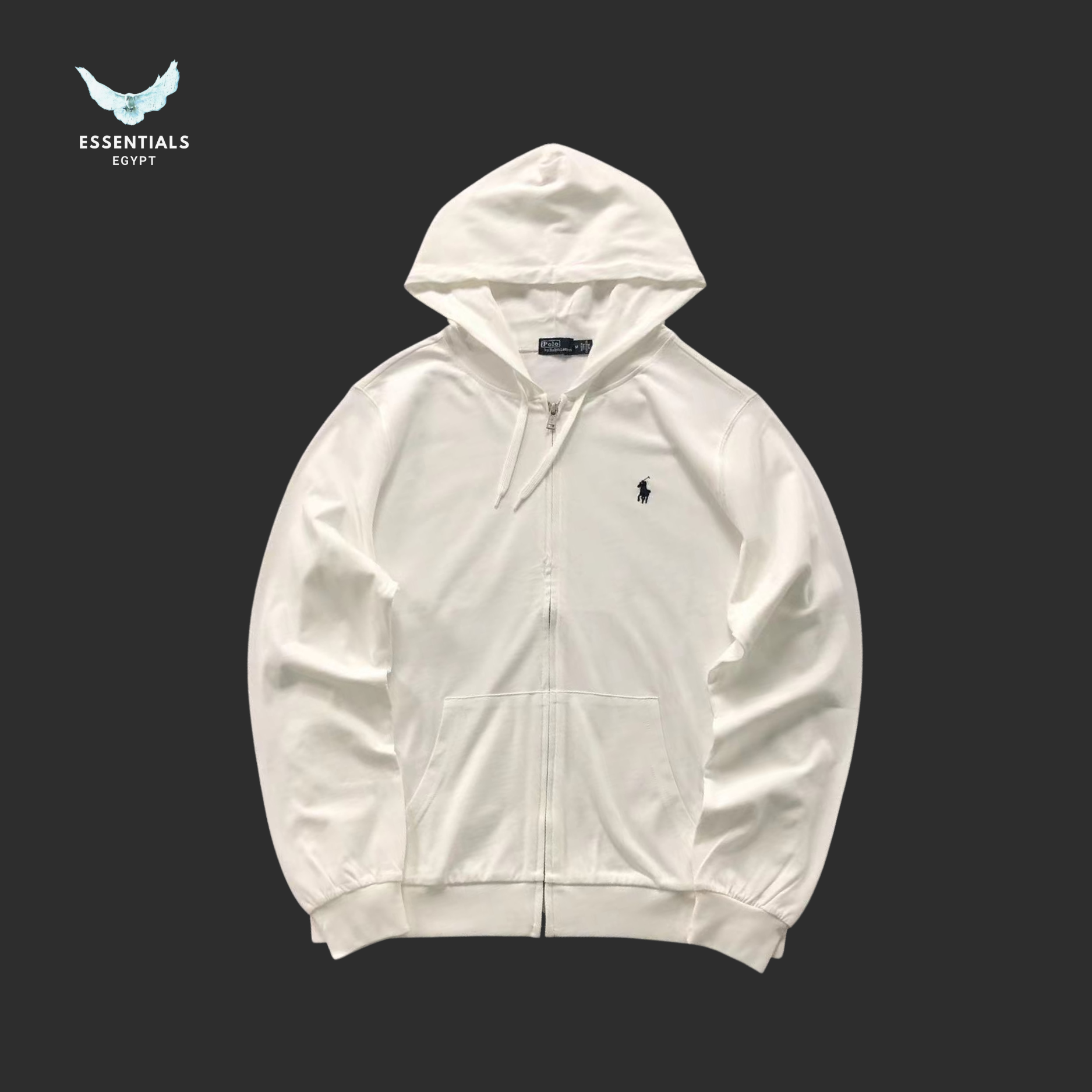 Ralph Lauren Hoodie – Two-Tone Navy & White