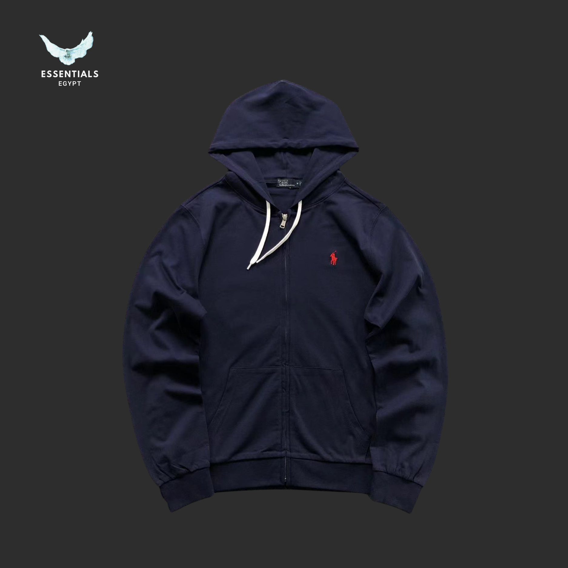 Ralph Lauren Hoodie – Two-Tone Navy & White
