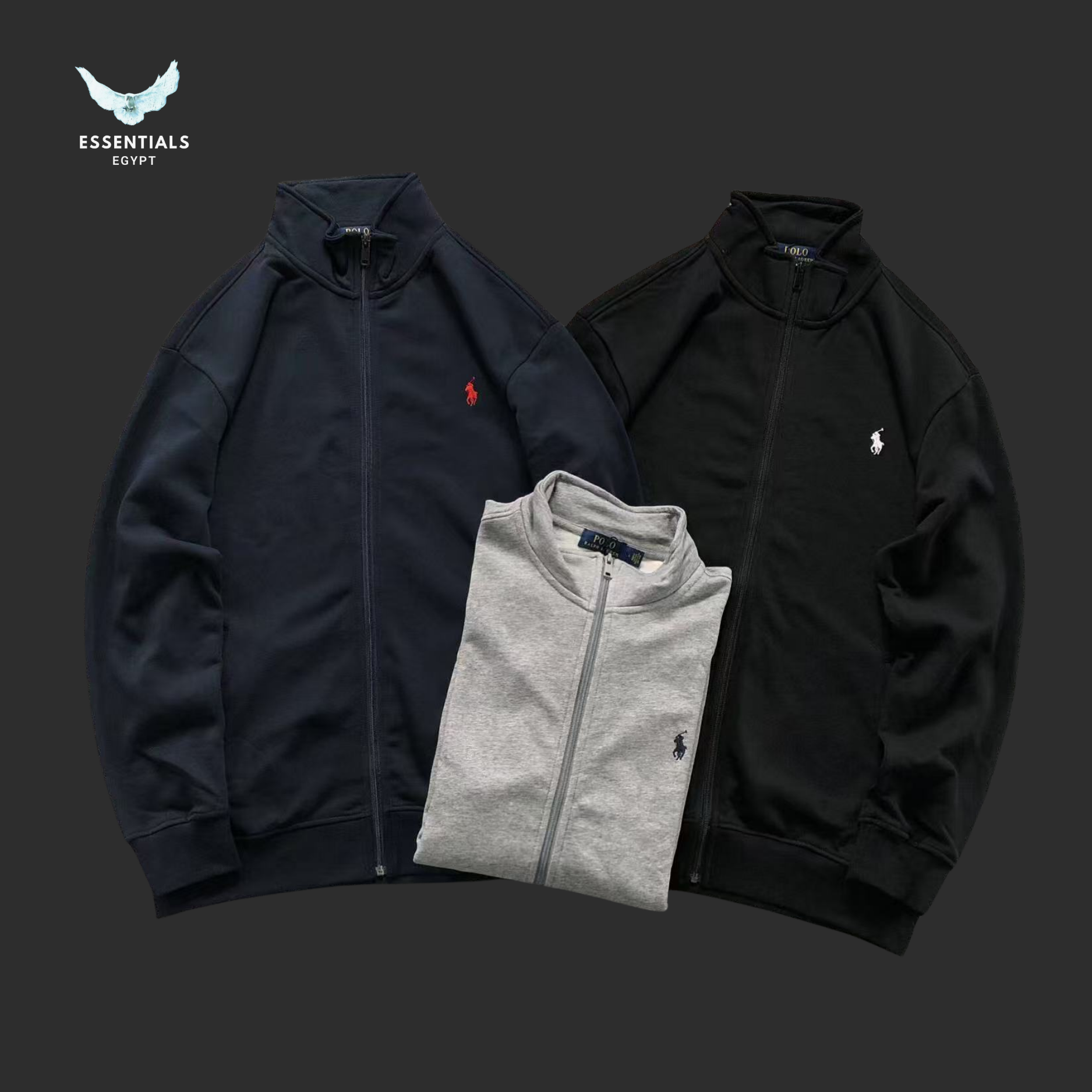 Ralph Lauren Sweatshirt – Zip-Up Track Logo