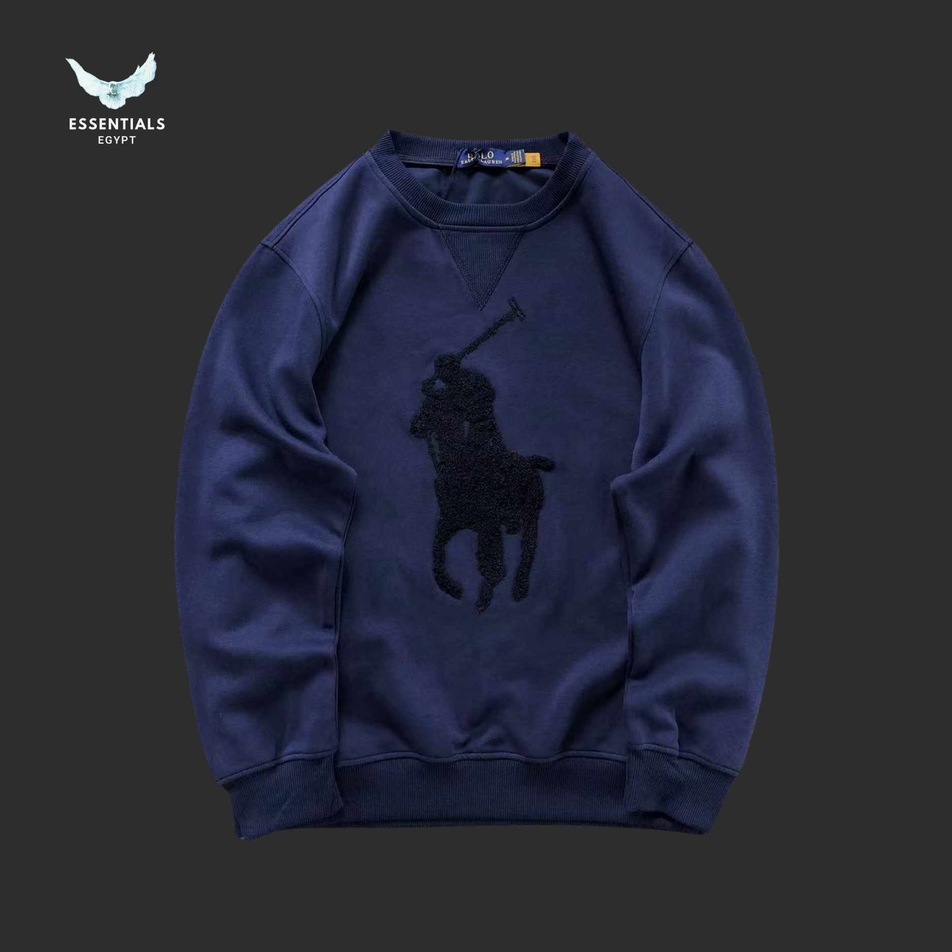 Ralph Lauren Big Pony Sweatshirt – White & Navy