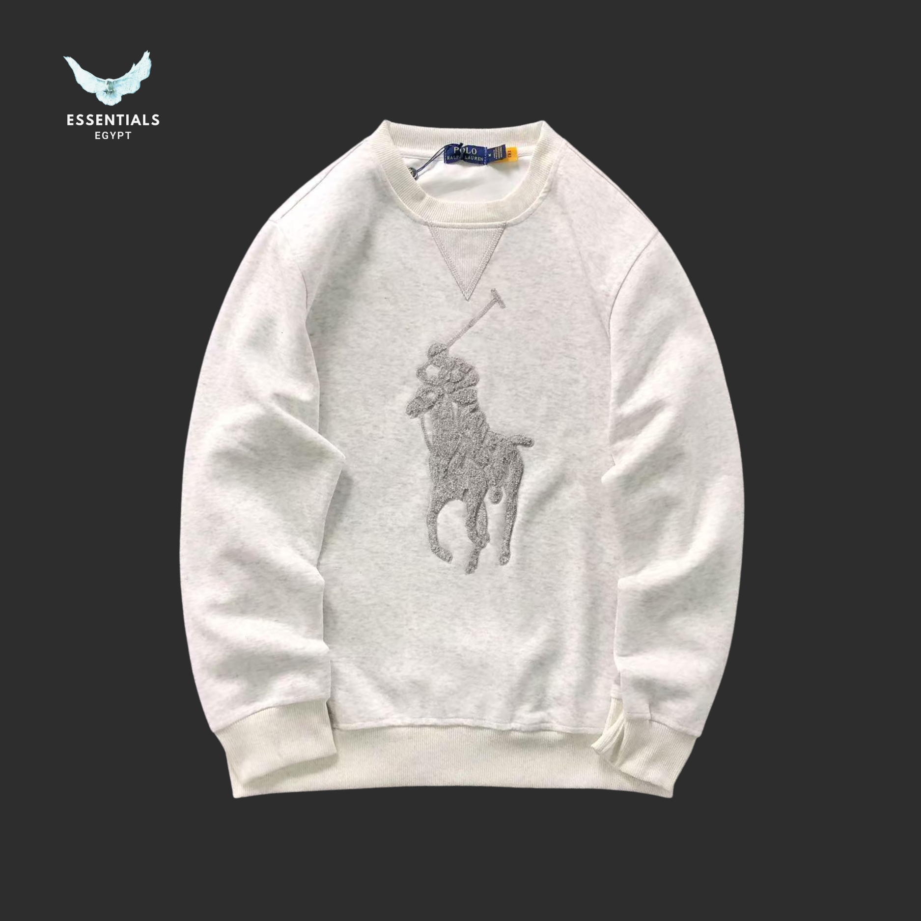 Ralph Lauren Big Pony Sweatshirt – White & Navy