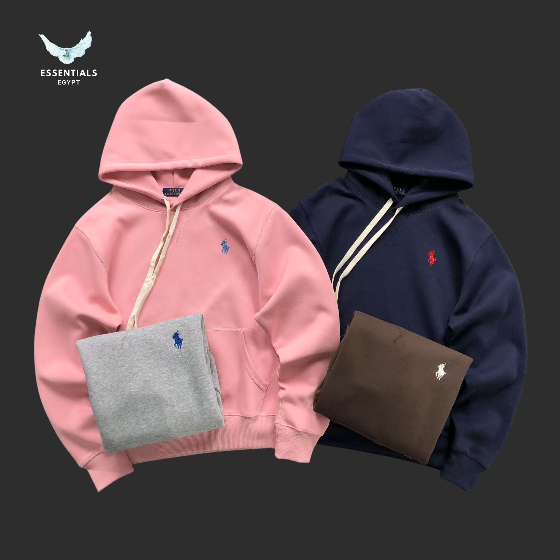 Ralph Lauren Hoodie – Pink & Navy Duo