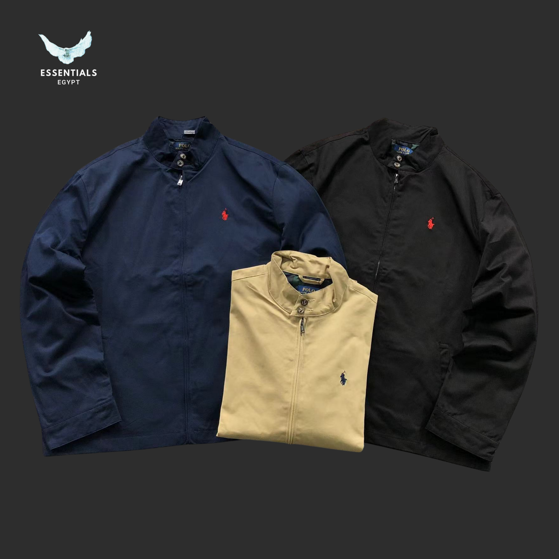 Ralph Lauren Harrington Jacket Beige Navy