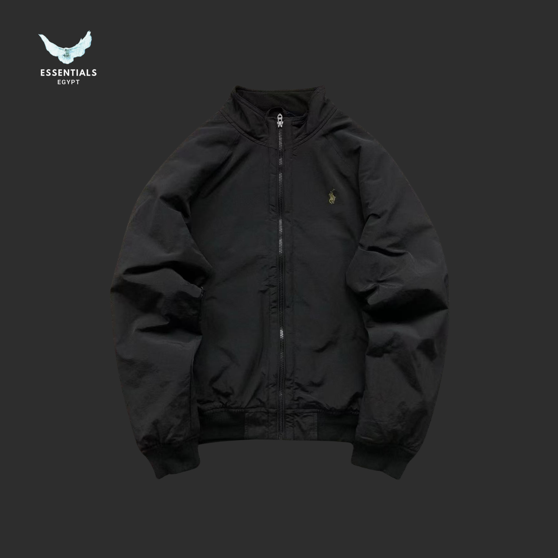 Ralph Lauren Windbreaker Jacket – Black Pony Logo