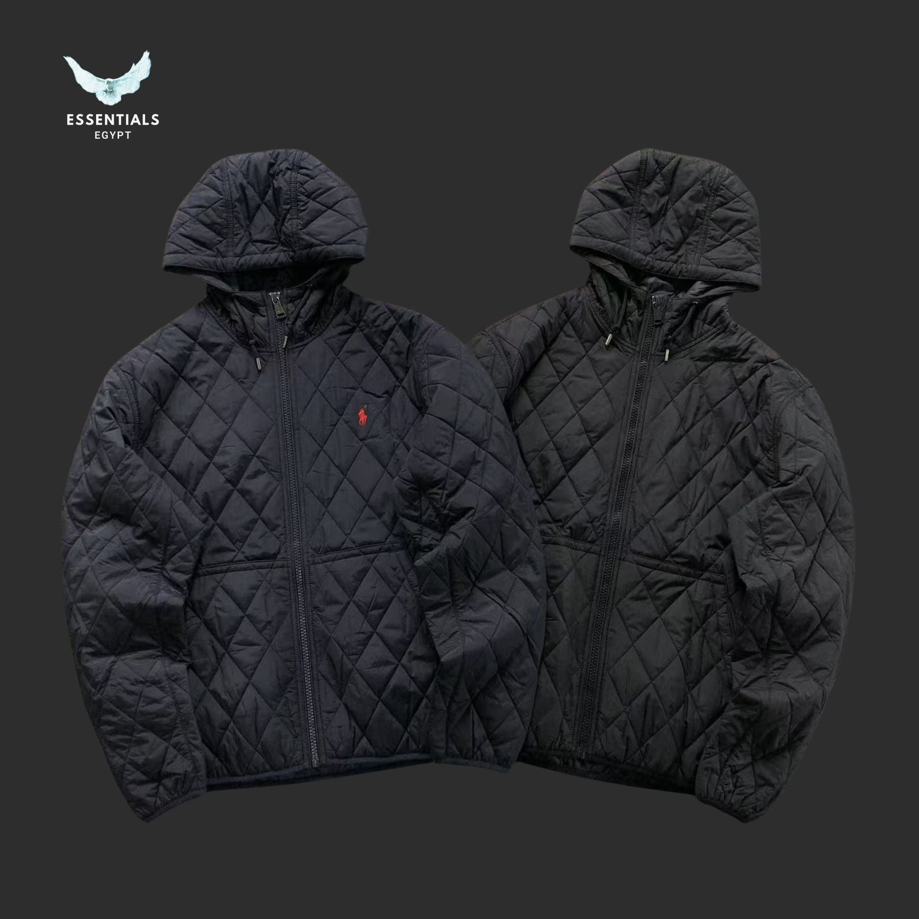 Ralph Lauren Hooded Quilted Jacket – Dark Edition - ESSENTIALS EGYPT