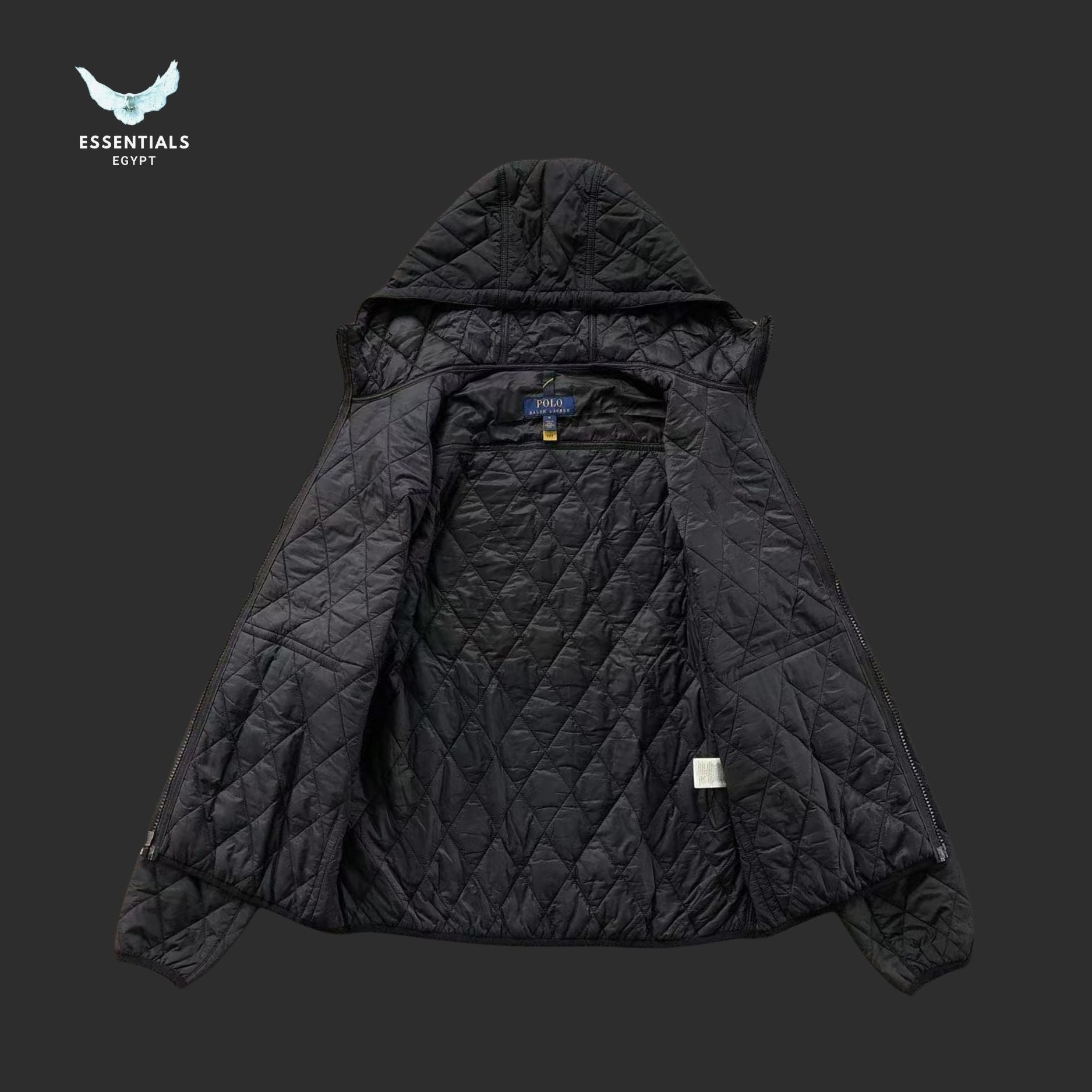 Ralph Lauren Hooded Quilted Jacket – Dark Edition - ESSENTIALS EGYPT