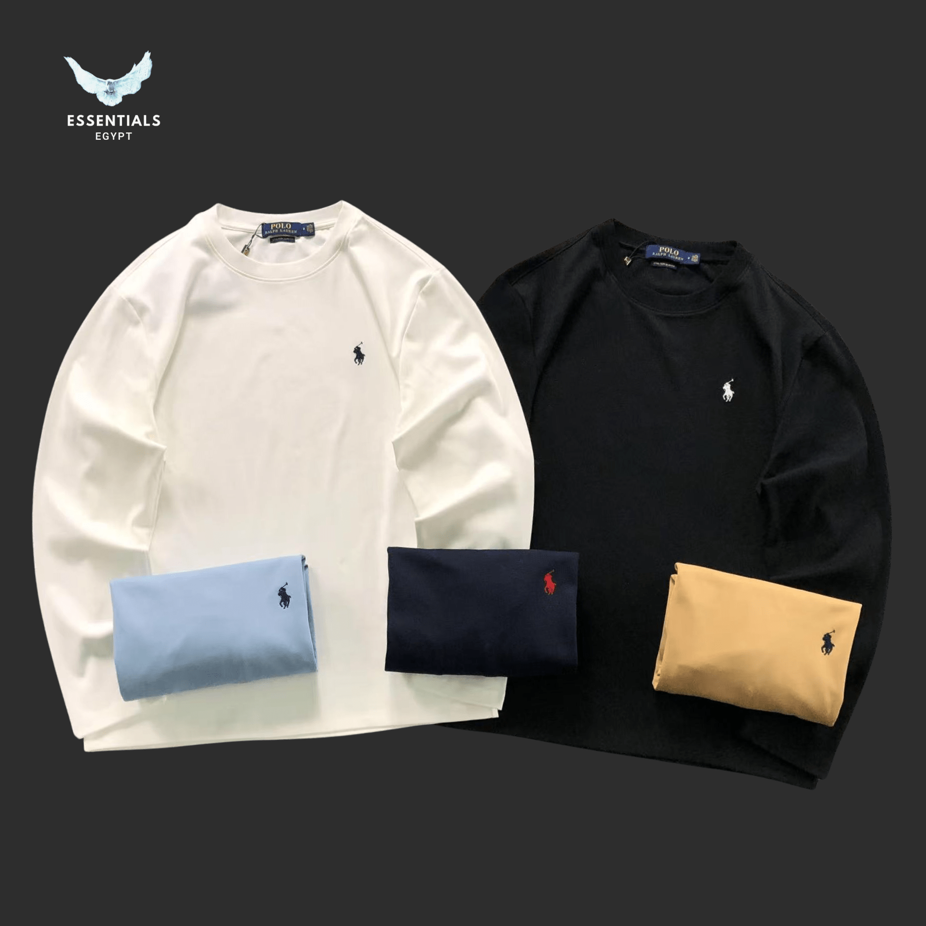 Ralph Lauren Sweatshirt – Minimal Logo Crewneck - ESSENTIALS EGYPT