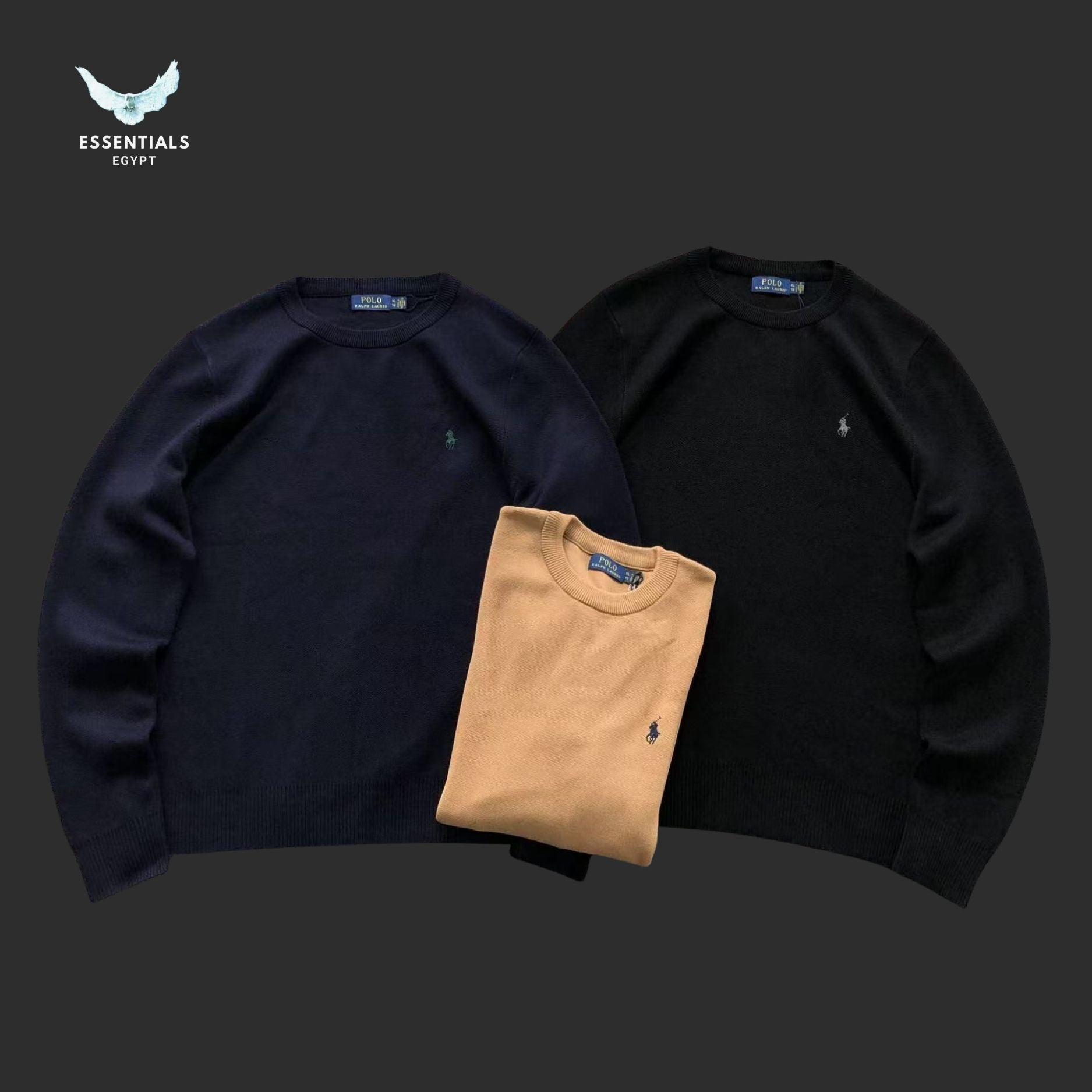 Ralph Lauren Knit Sweater – Minimal Logo - ESSENTIALS EGYPT