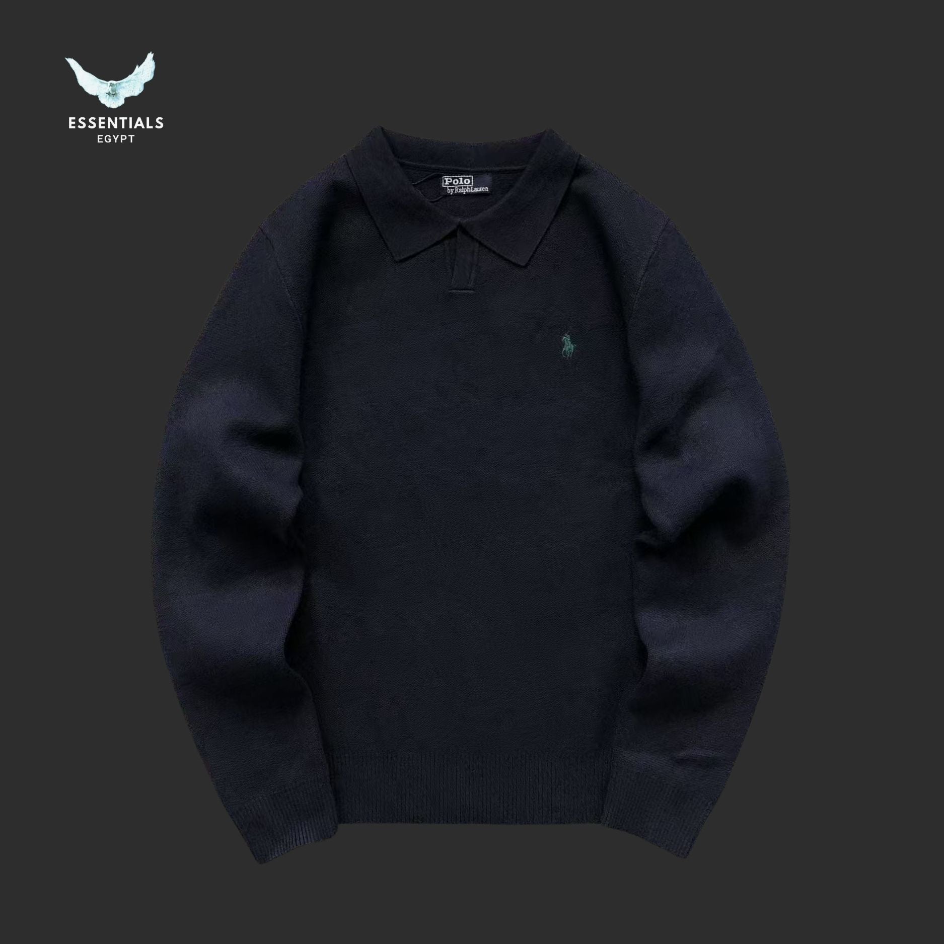 Ralph Lauren Polo Sweater – Collared Knit Edition - ESSENTIALS EGYPT