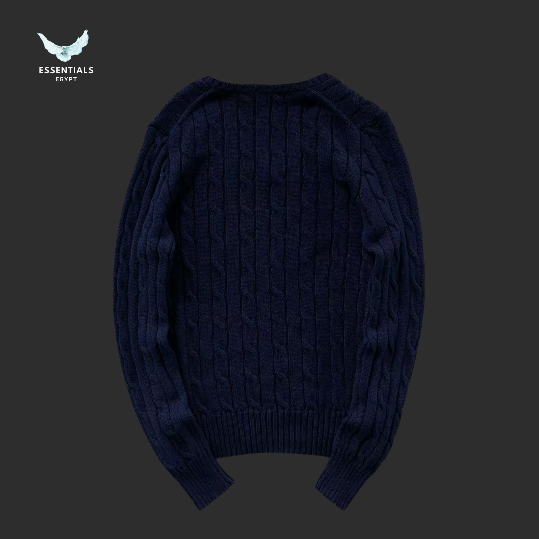 Ralph Lauren V-Neck Sweater – Navy & Cream