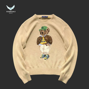 Ralph Lauren Polo Bear Sweater – Beige Knit - ESSENTIALS EGYPT