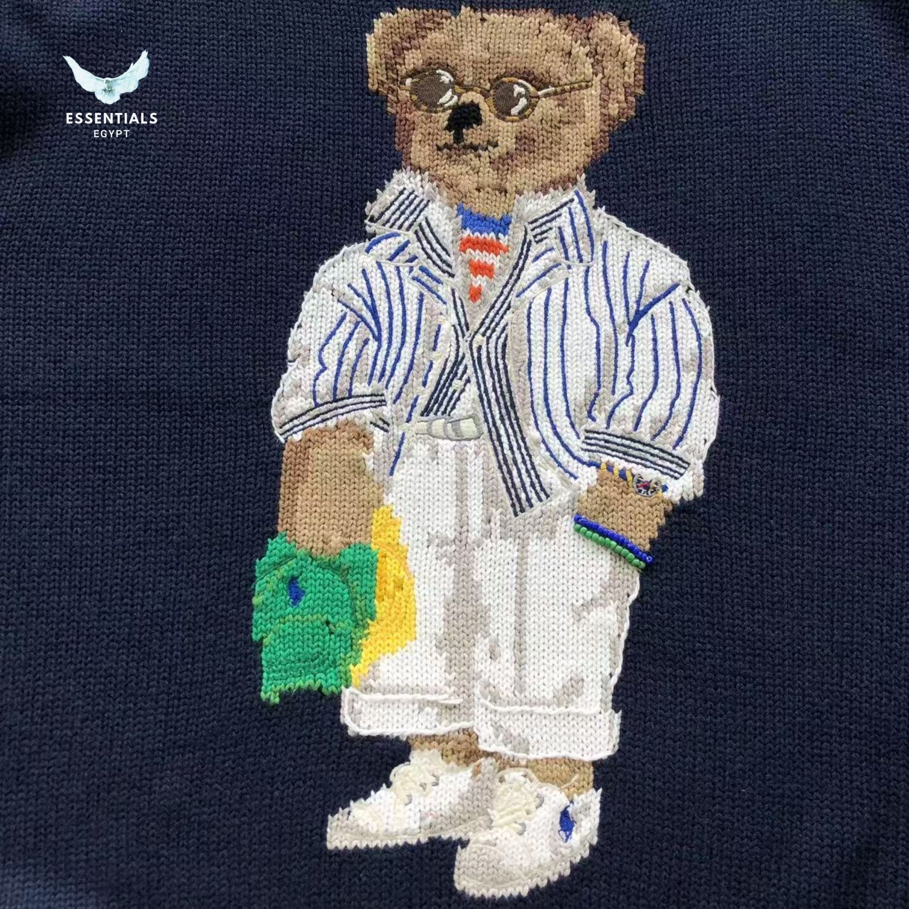 Ralph Lauren Polo Bear Sweater – Striped Shirt Edition - ESSENTIALS EGYPT