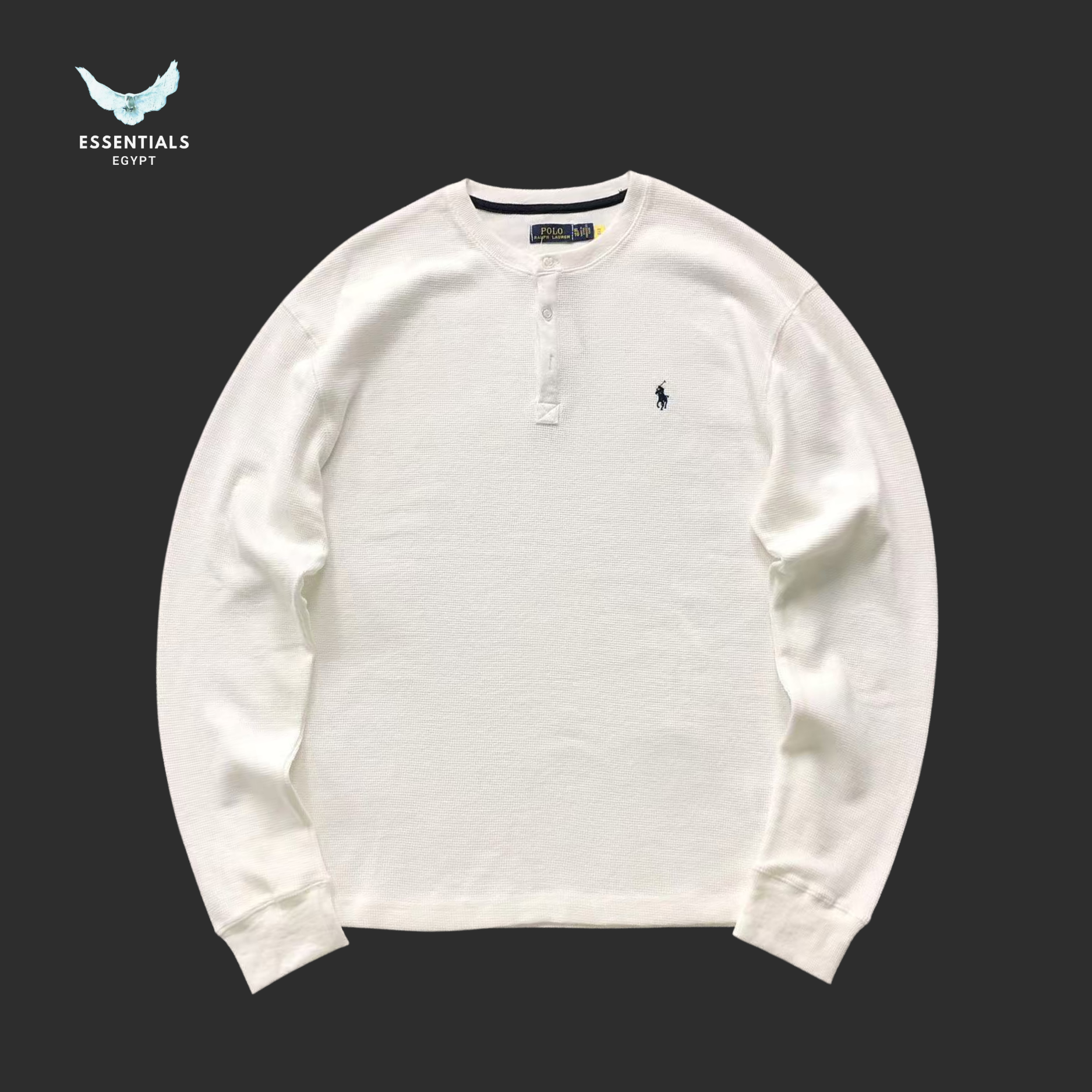 Ralph Lauren Henley Long Sleeve – Three-Button Cotton