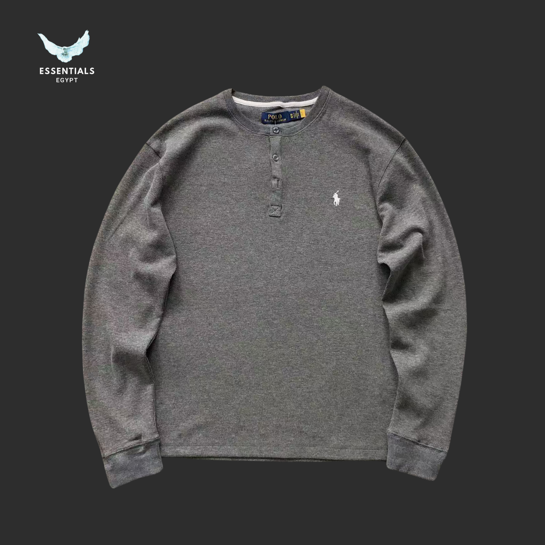 Ralph Lauren Henley Long Sleeve – Three-Button Cotton