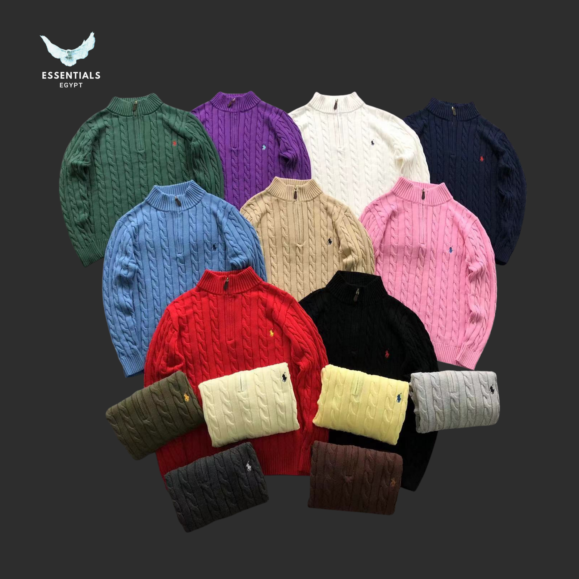 Ralph Lauren Cable Knit Sweater – Multi-Color Collection