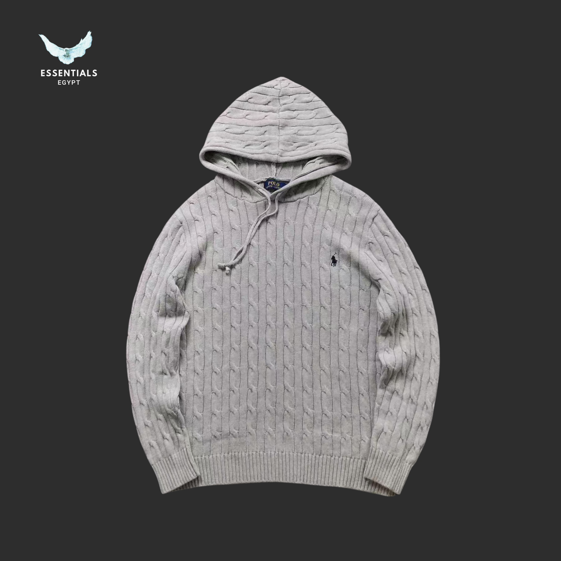 Ralph Lauren Cable Knit Hoodie – Premium Cotton Knit